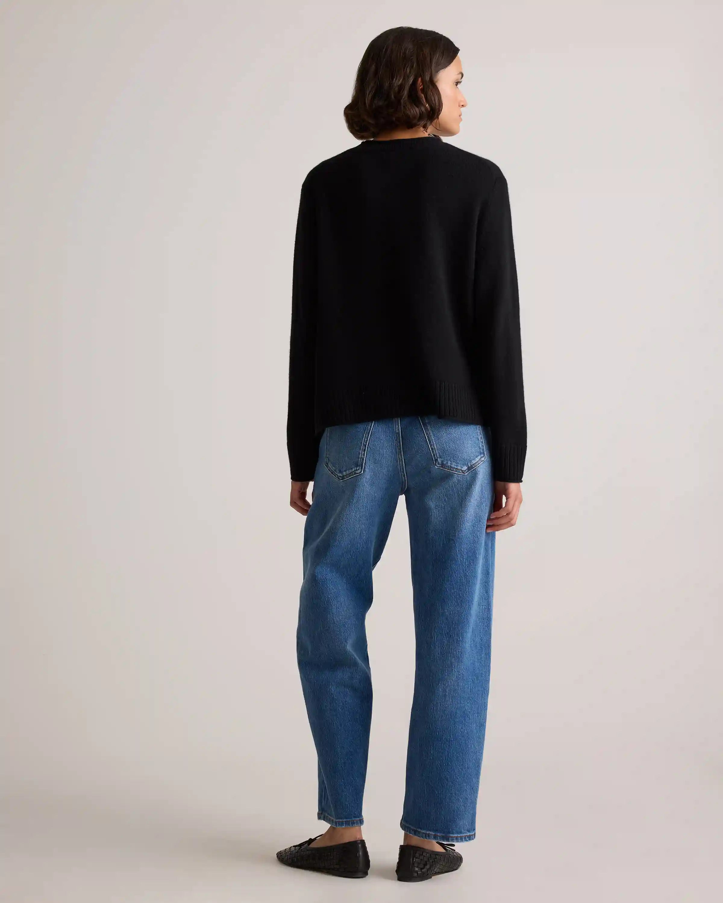 Mongolian Cashmere Boxy Crewneck Sweater