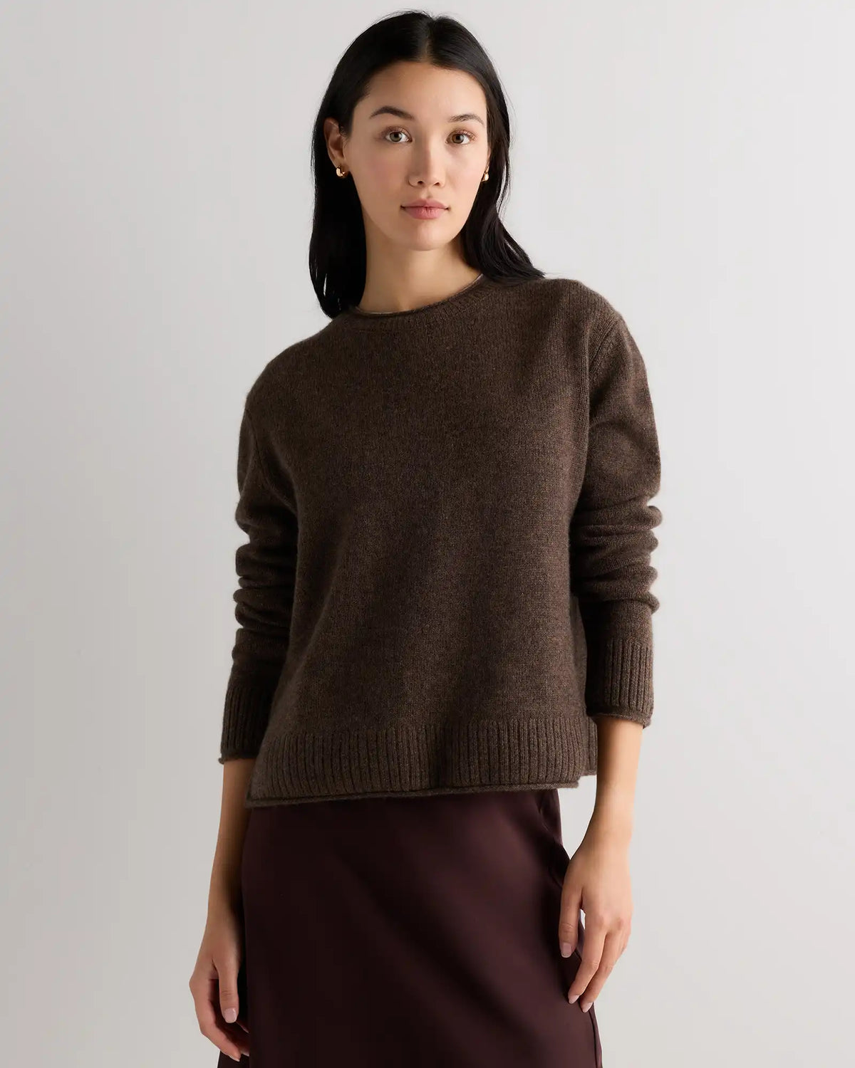 Mongolian Cashmere Boxy Crewneck Sweater