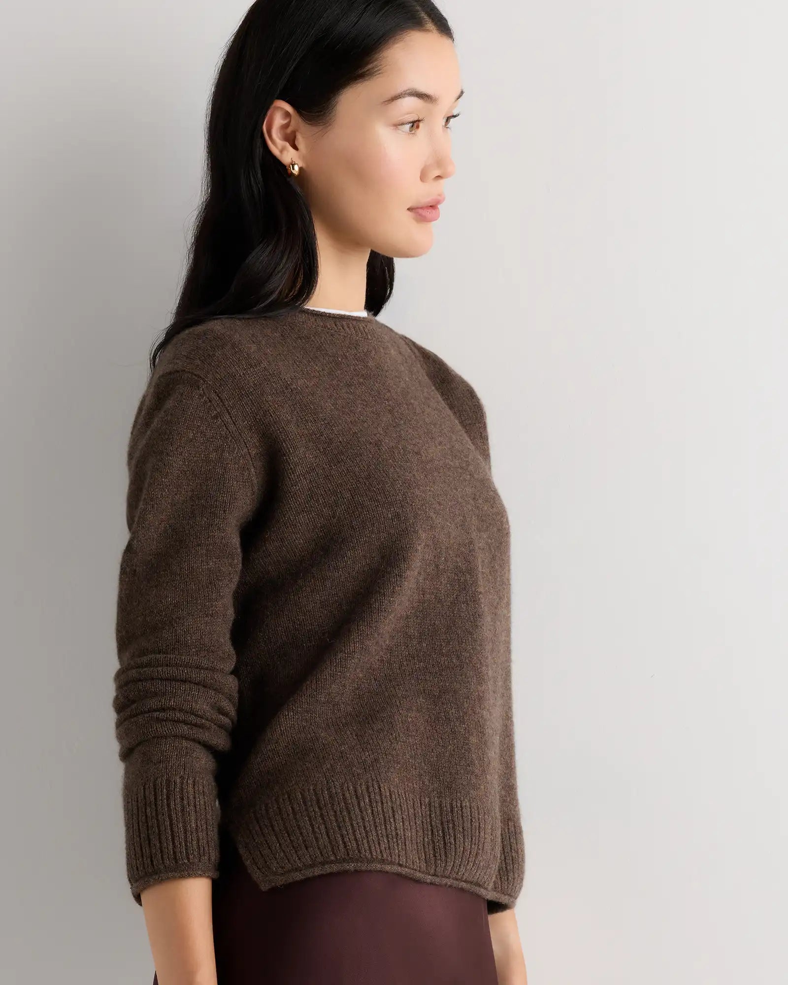 Mongolian Cashmere Boxy Crewneck Sweater