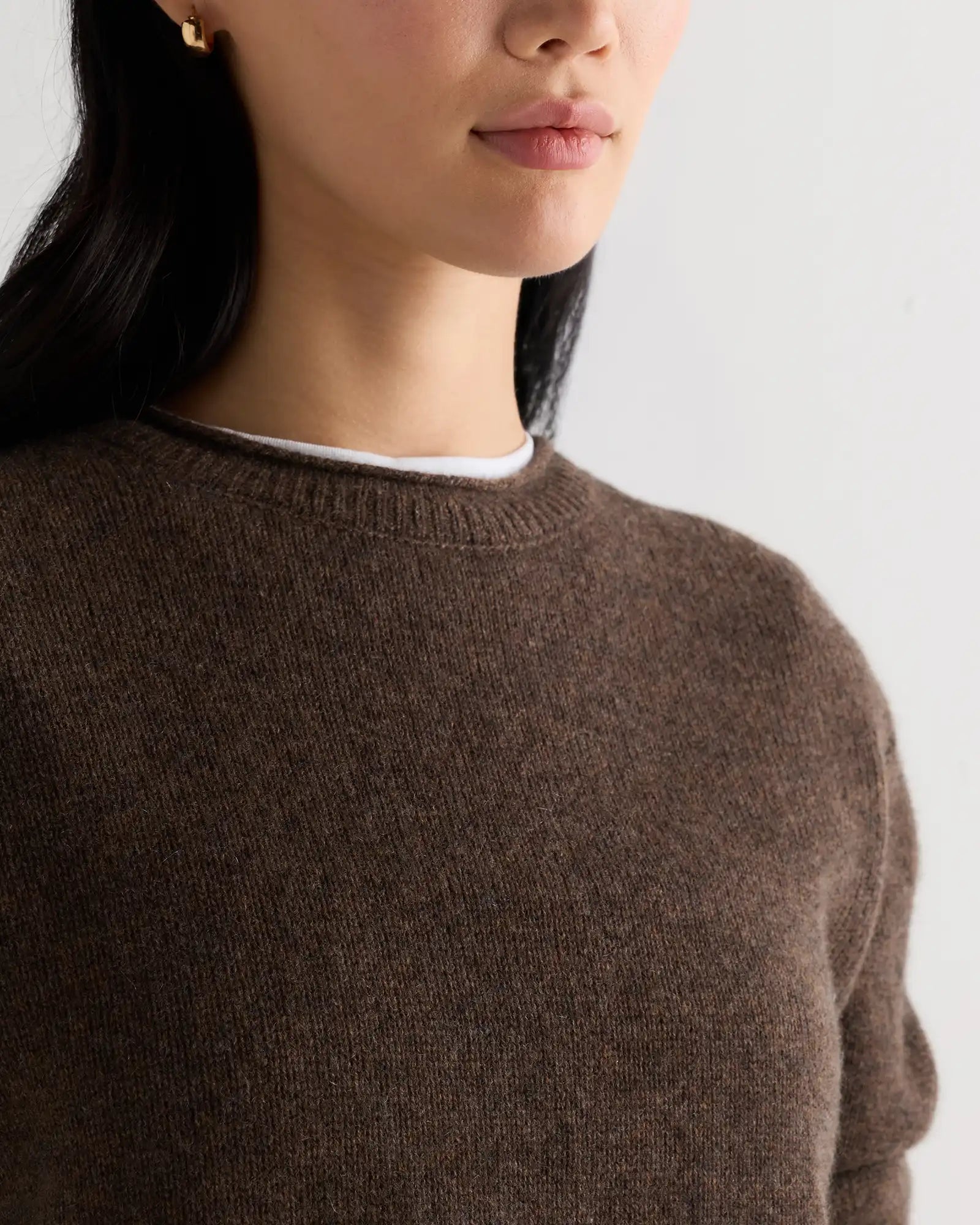 Mongolian Cashmere Boxy Crewneck Sweater