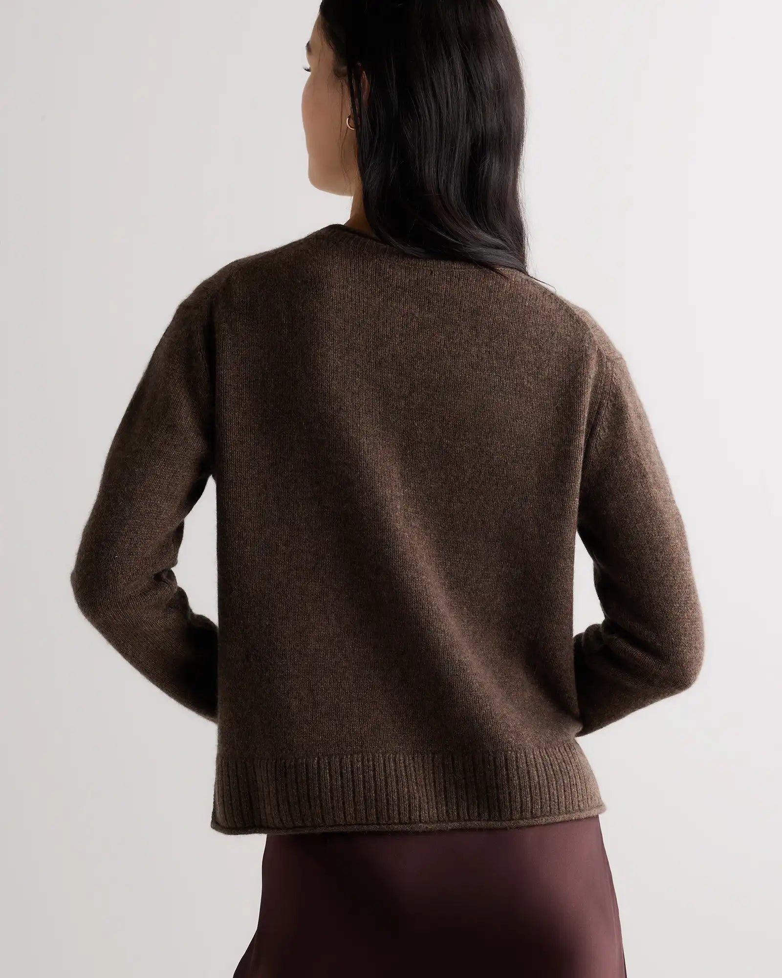 Mongolian Cashmere Boxy Crewneck Sweater