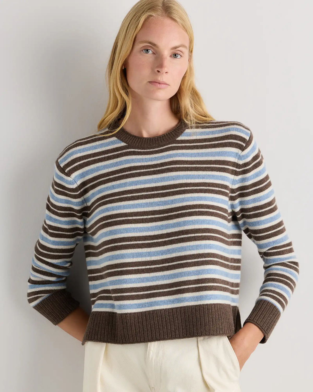 Mongolian Cashmere Boxy Crewneck Sweater
