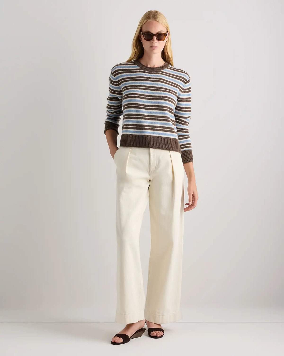 Mongolian Cashmere Boxy Crewneck Sweater