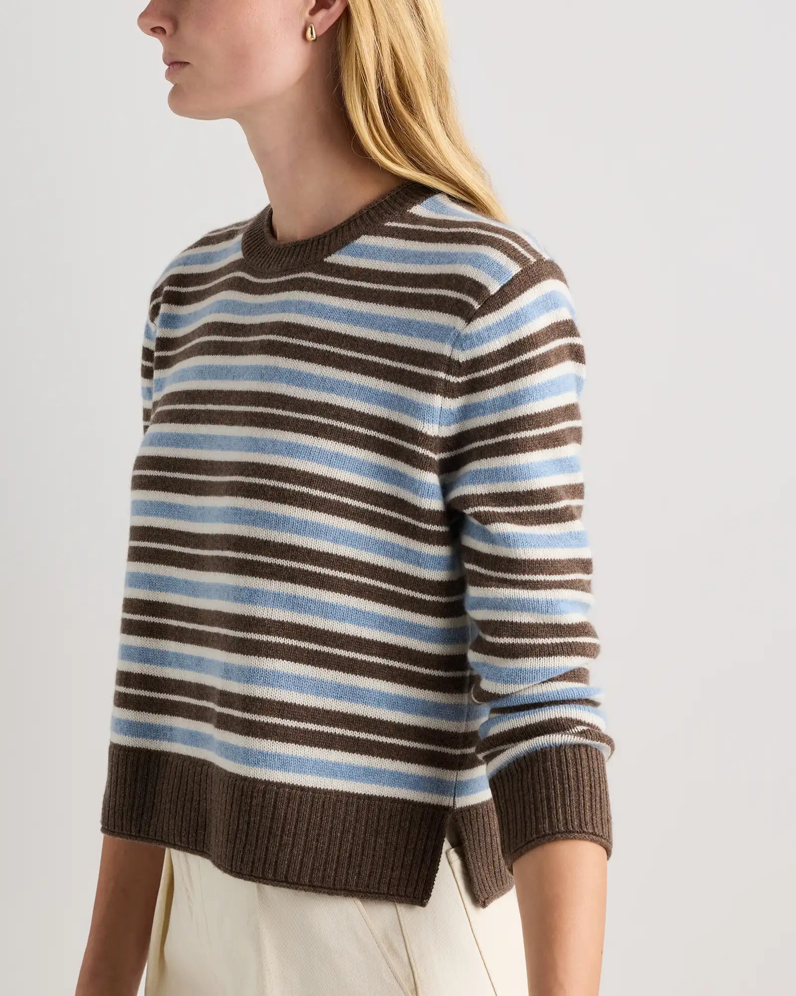 Mongolian Cashmere Boxy Crewneck Sweater