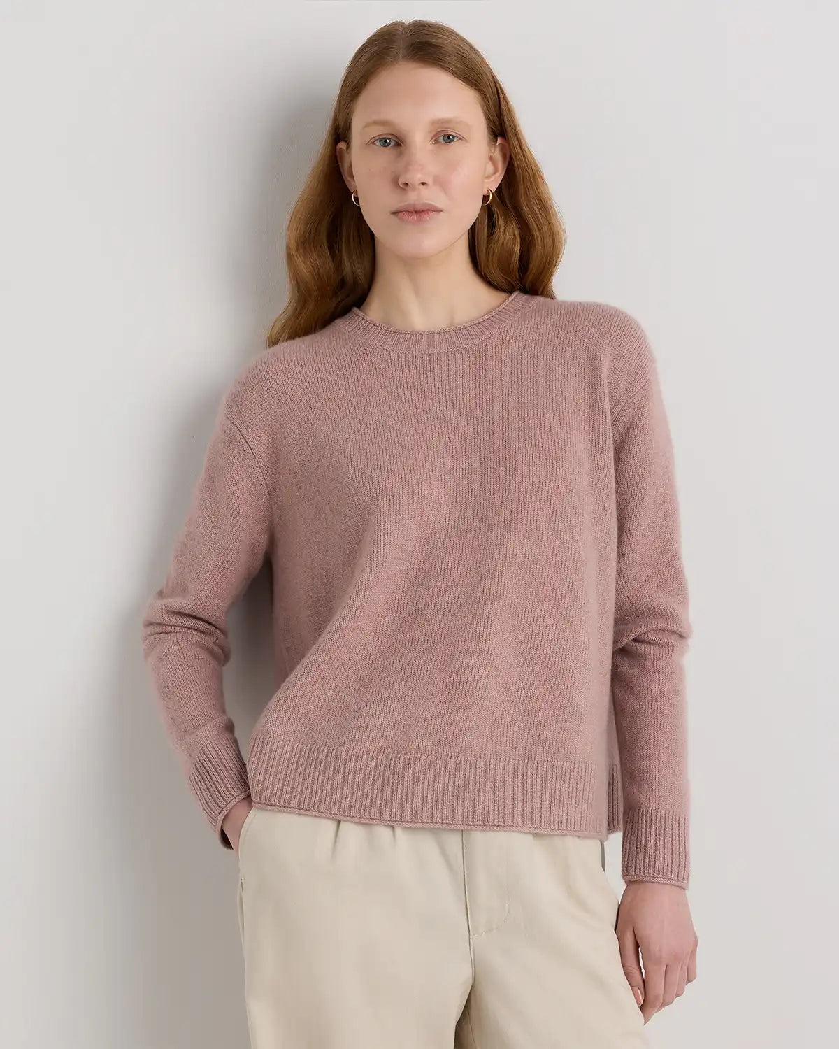 Mongolian Cashmere Boxy Crewneck Sweater