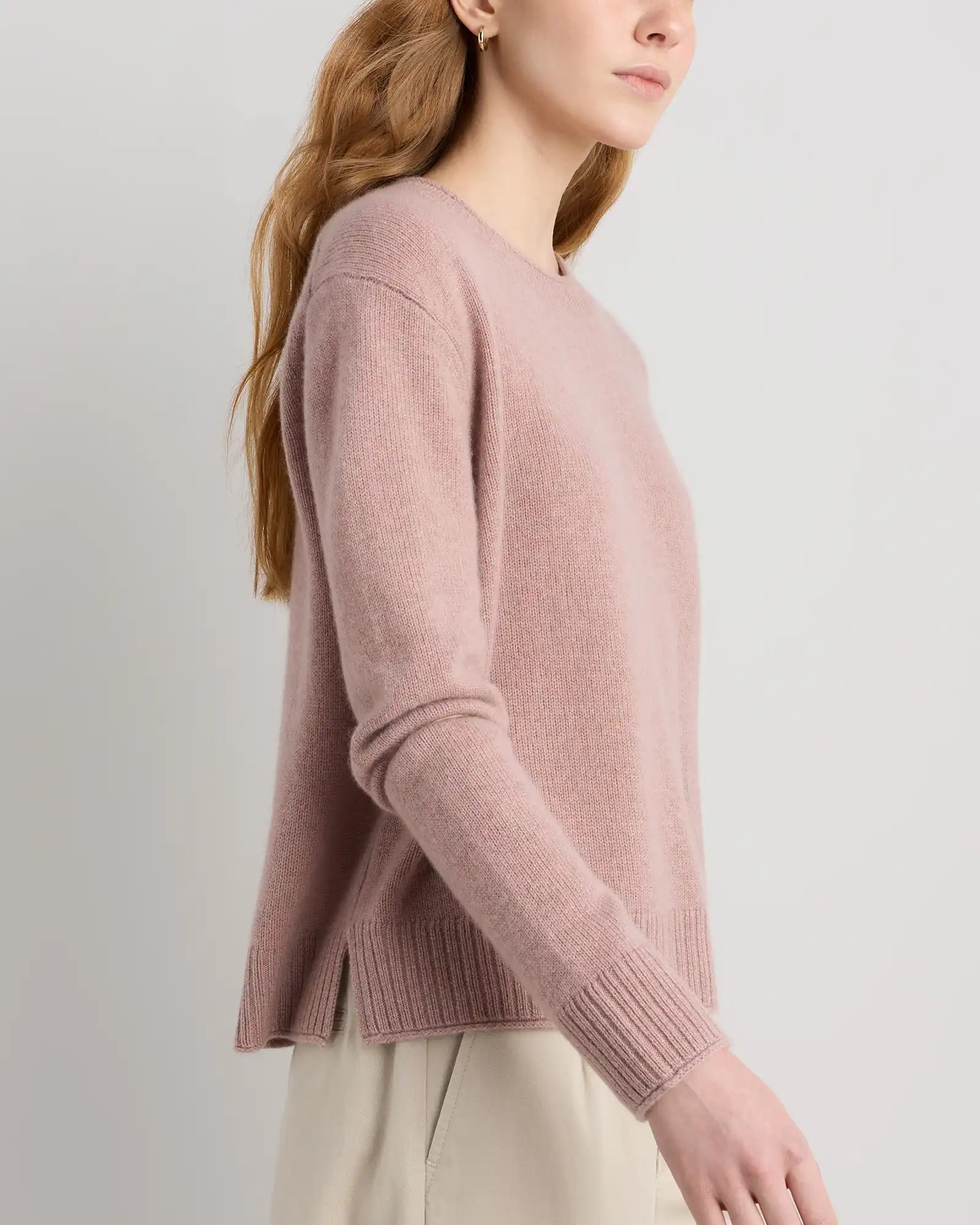 Mongolian Cashmere Boxy Crewneck Sweater