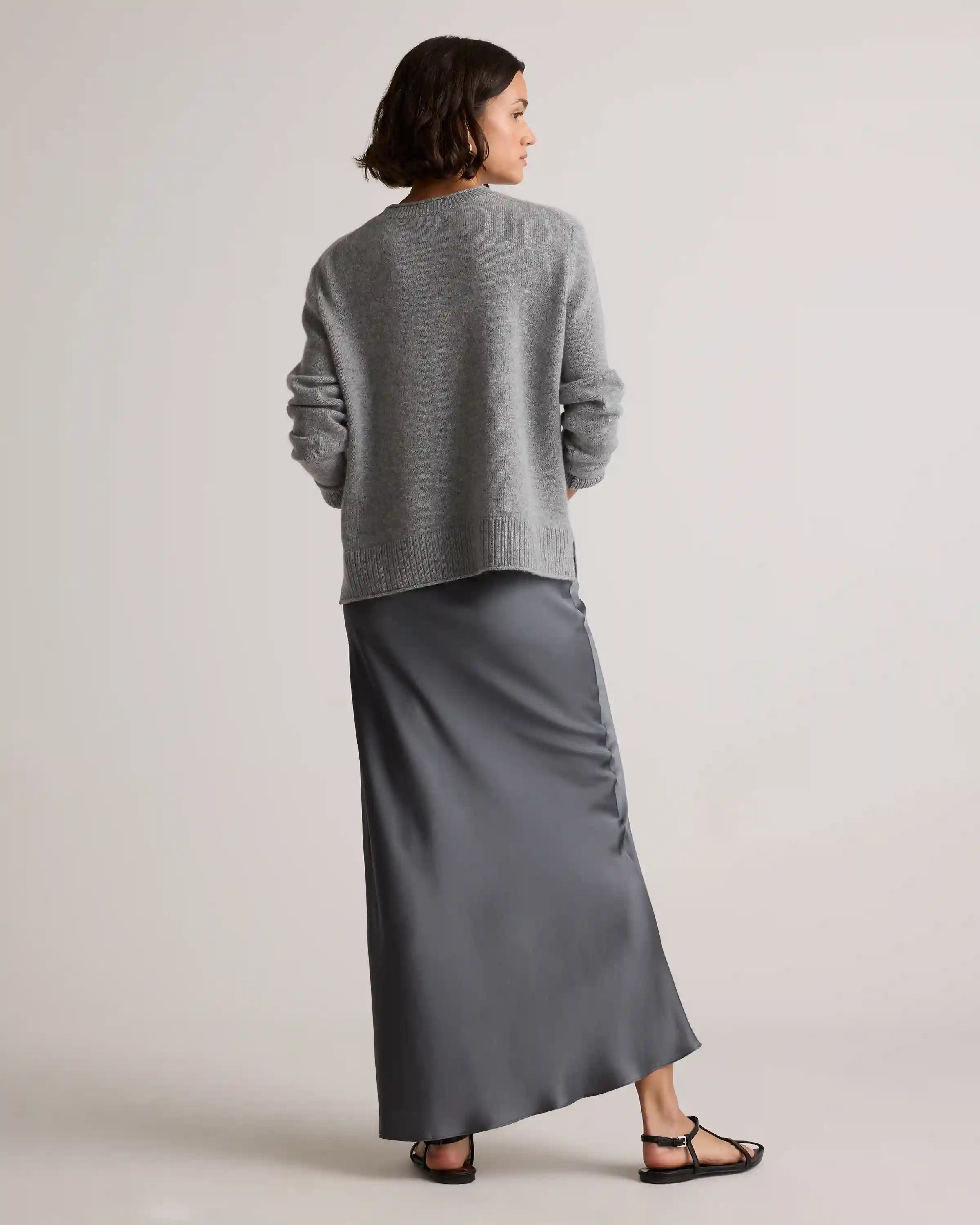 Mongolian Cashmere Boxy Crewneck Sweater