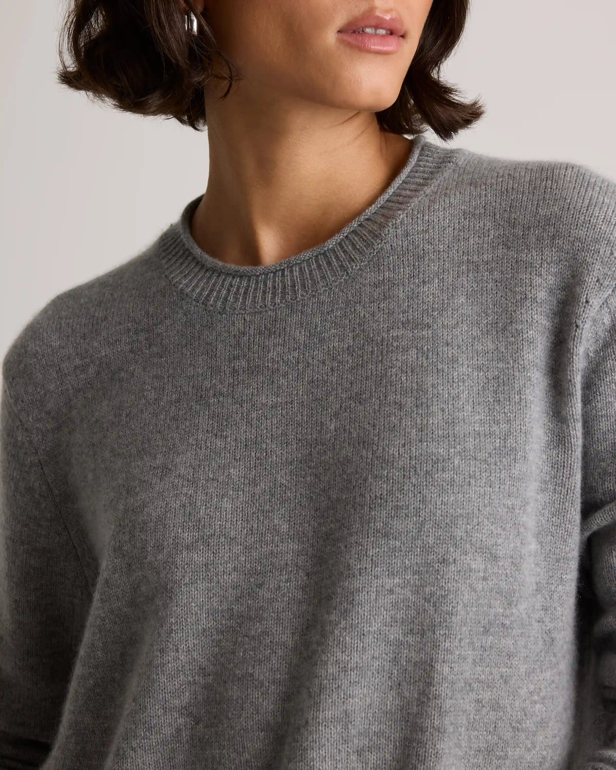 Mongolian Cashmere Boxy Crewneck Sweater