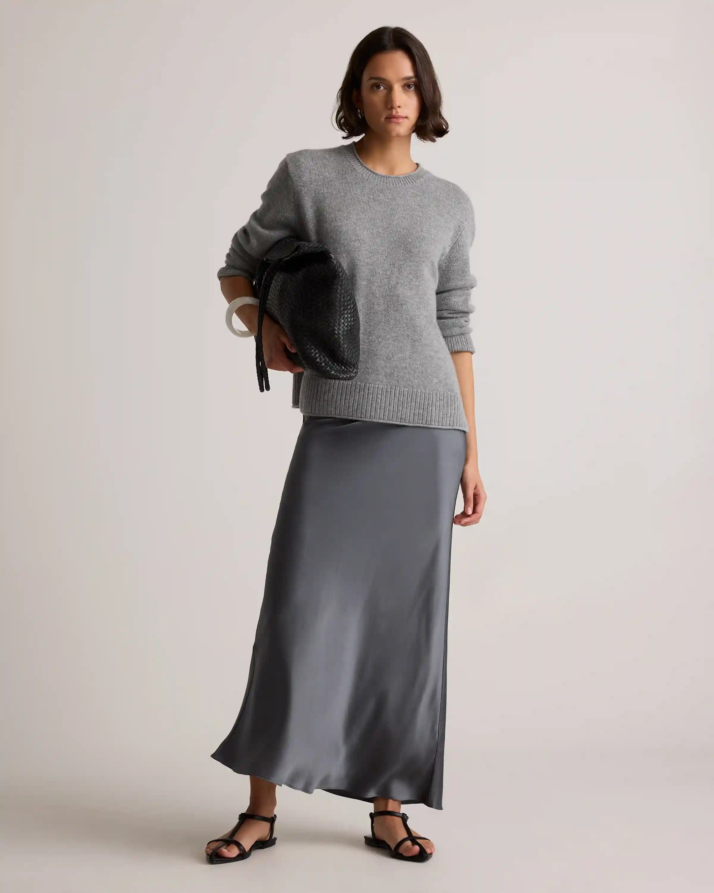 Mongolian Cashmere Boxy Crewneck Sweater