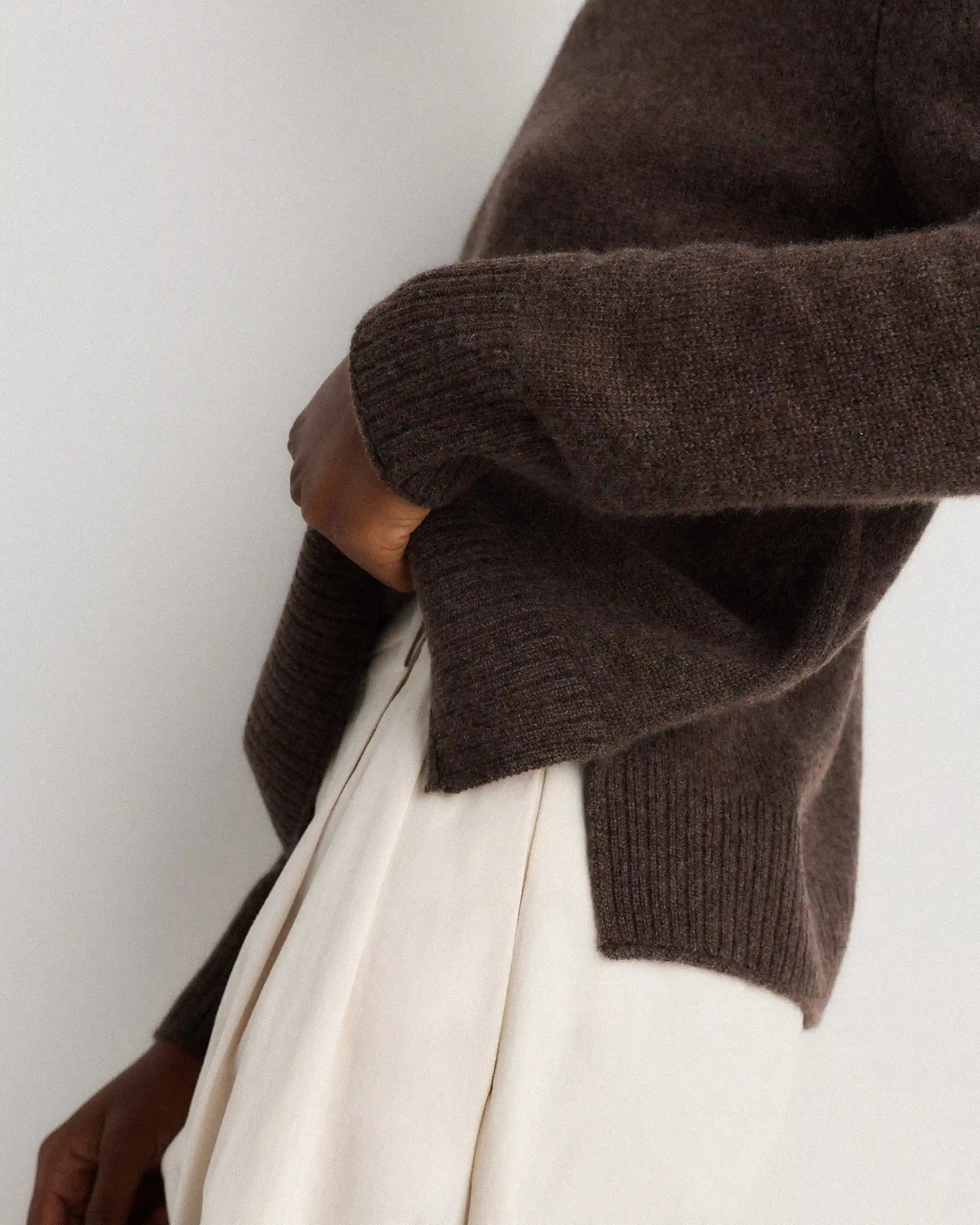 Mongolian Cashmere Boxy Crewneck Sweater