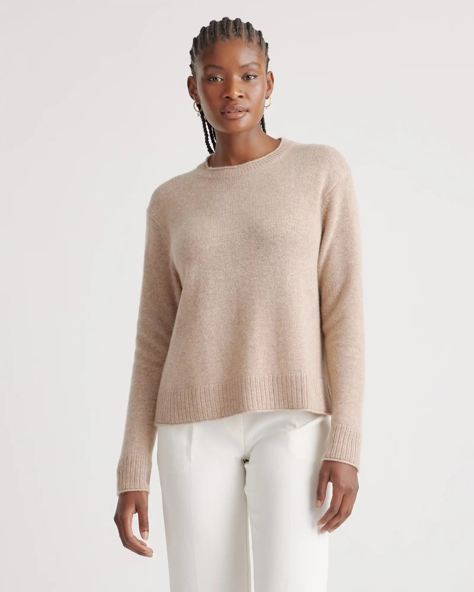 Mongolian Cashmere Boxy Crewneck Sweater