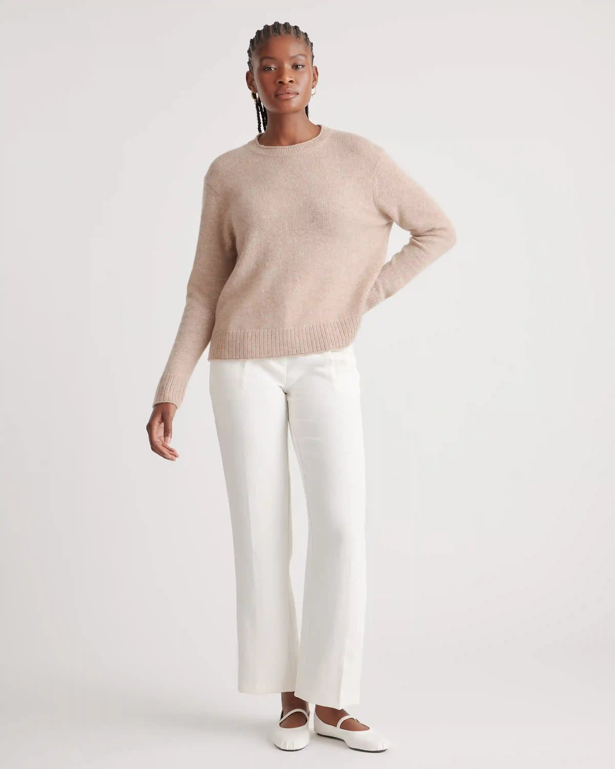 Mongolian Cashmere Boxy Crewneck Sweater