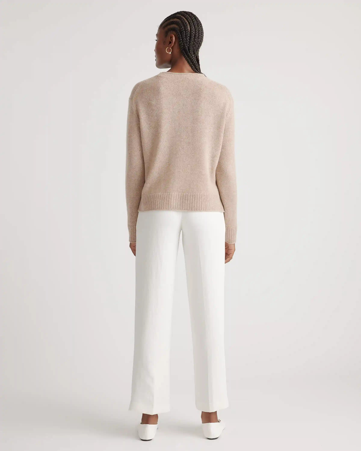 Mongolian Cashmere Boxy Crewneck Sweater