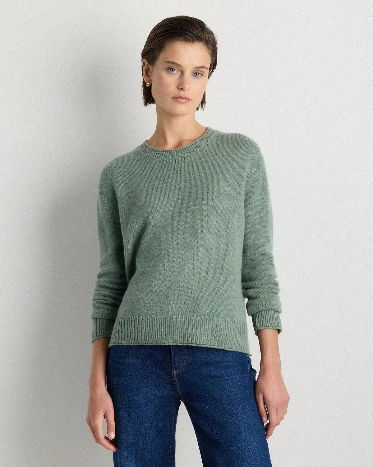 Mongolian Cashmere Boxy Crewneck Sweater