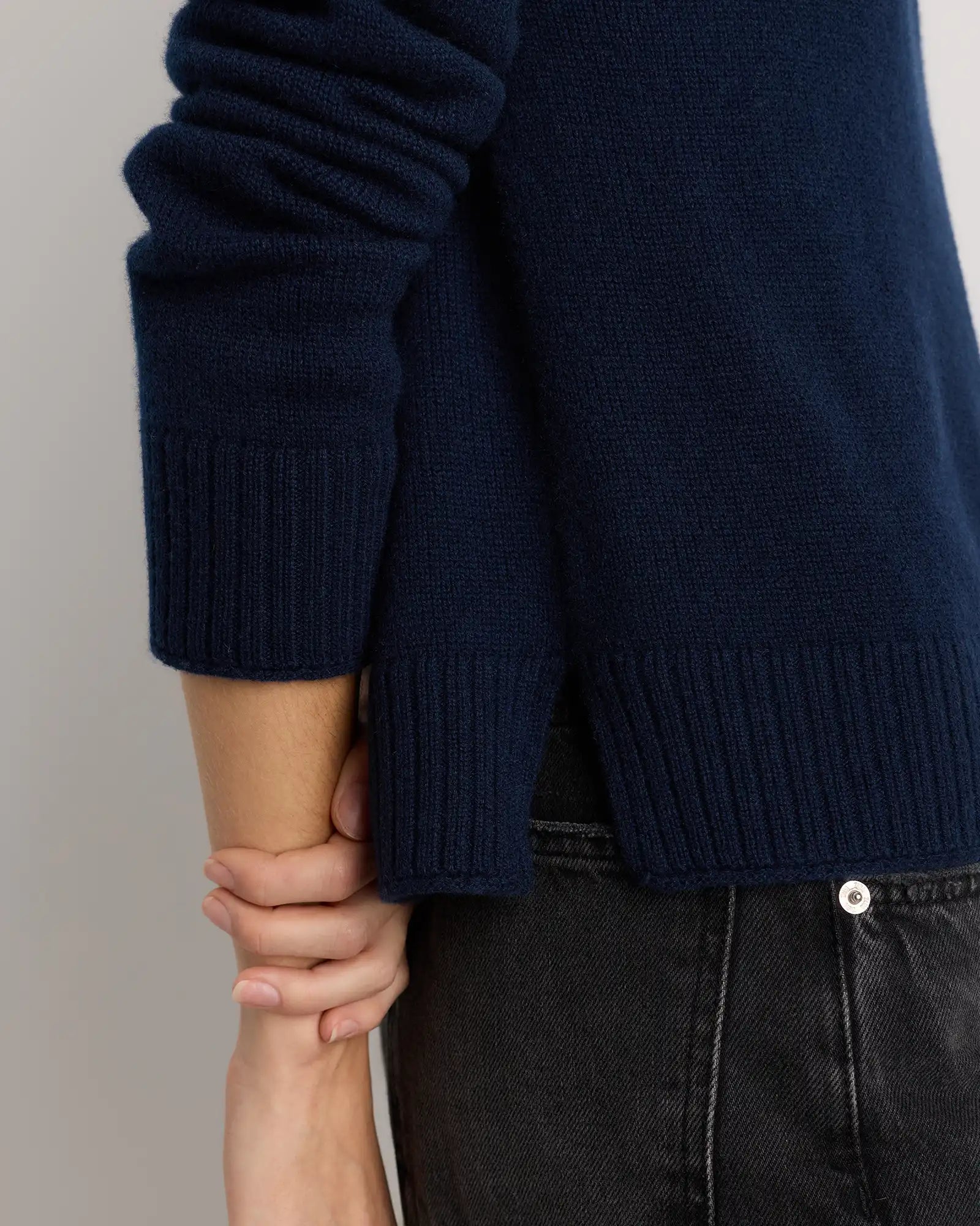 Mongolian Cashmere Boxy Crewneck Sweater