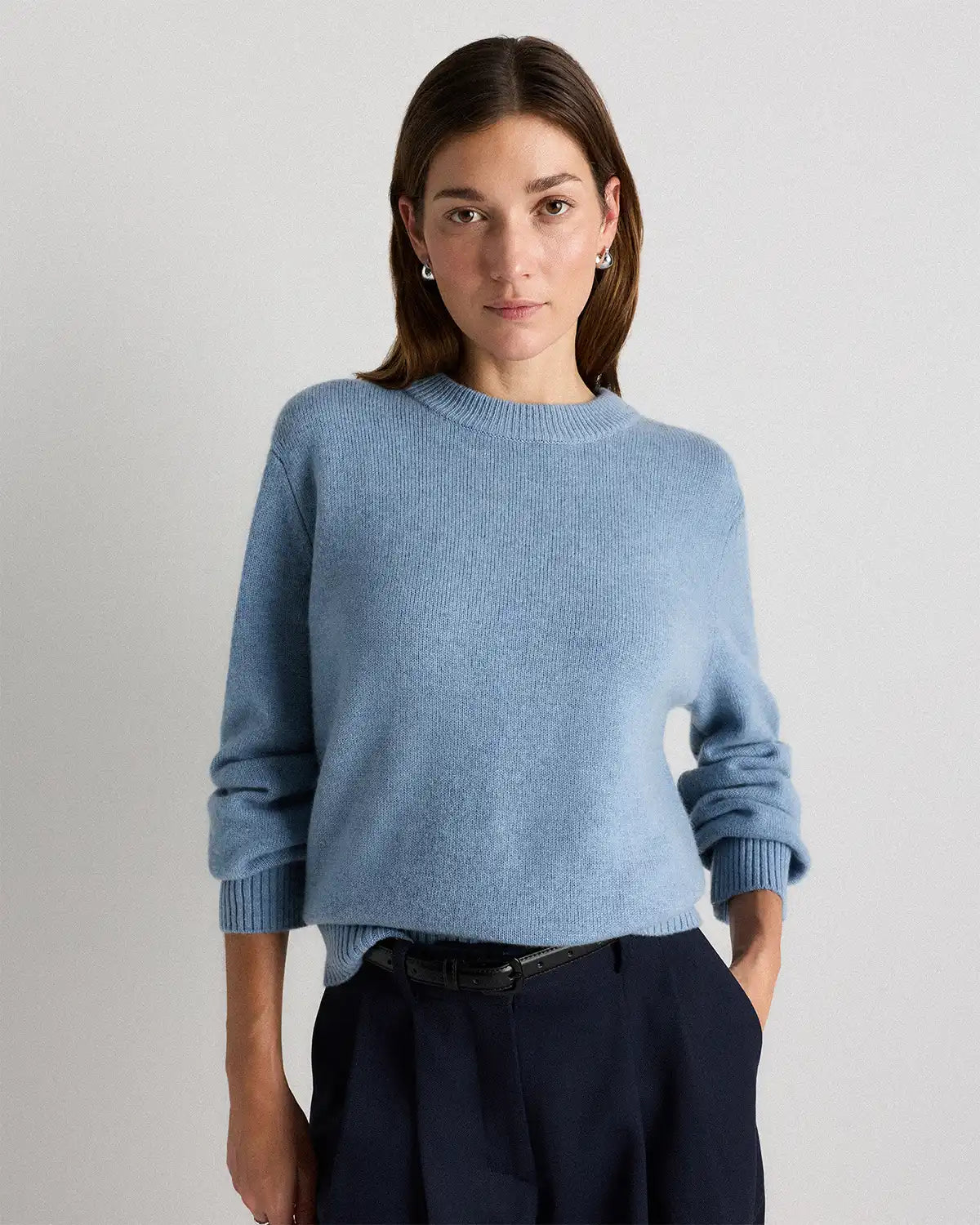 Mongolian Cashmere Oversized Crewneck Sweater