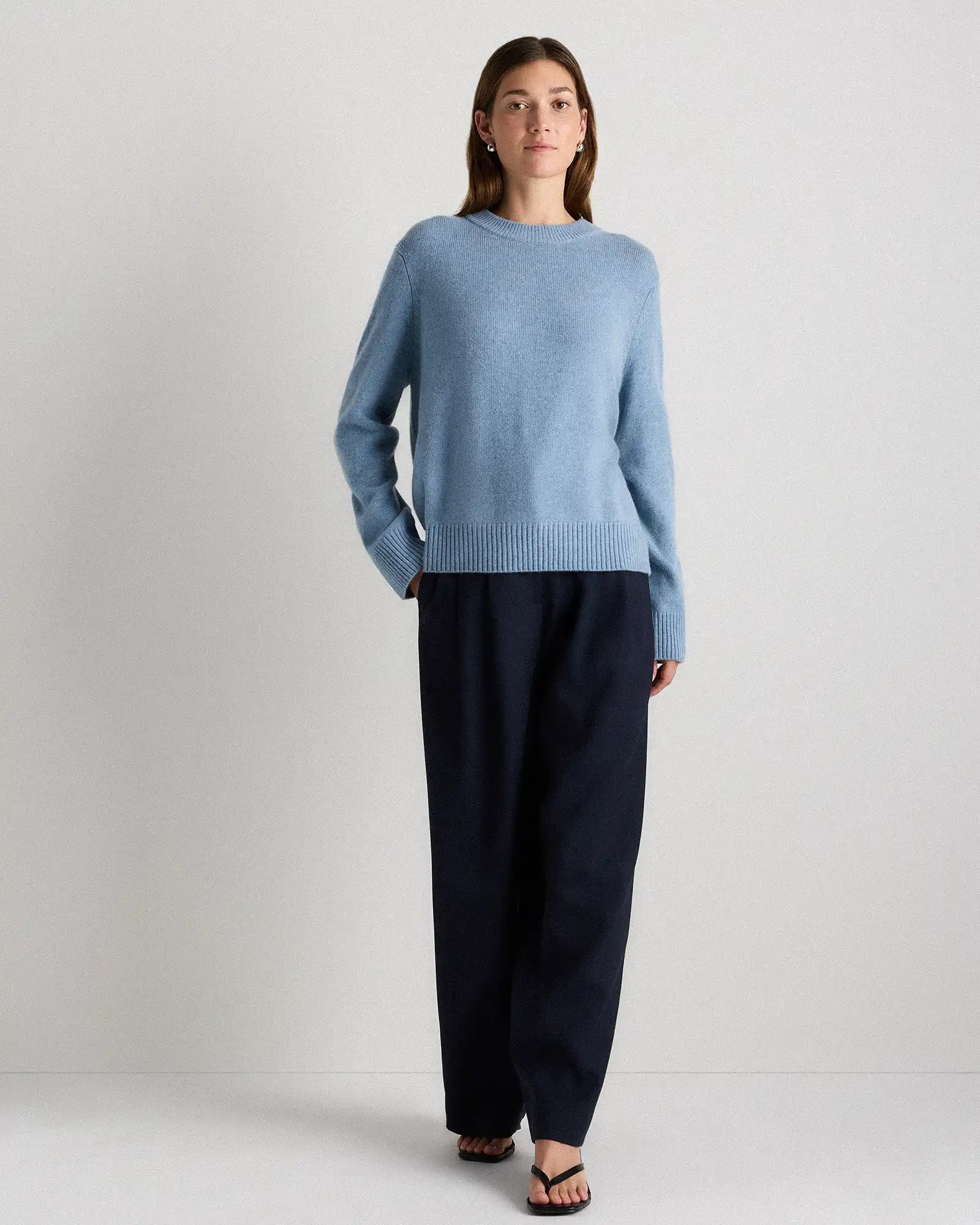 Mongolian Cashmere Oversized Crewneck Sweater