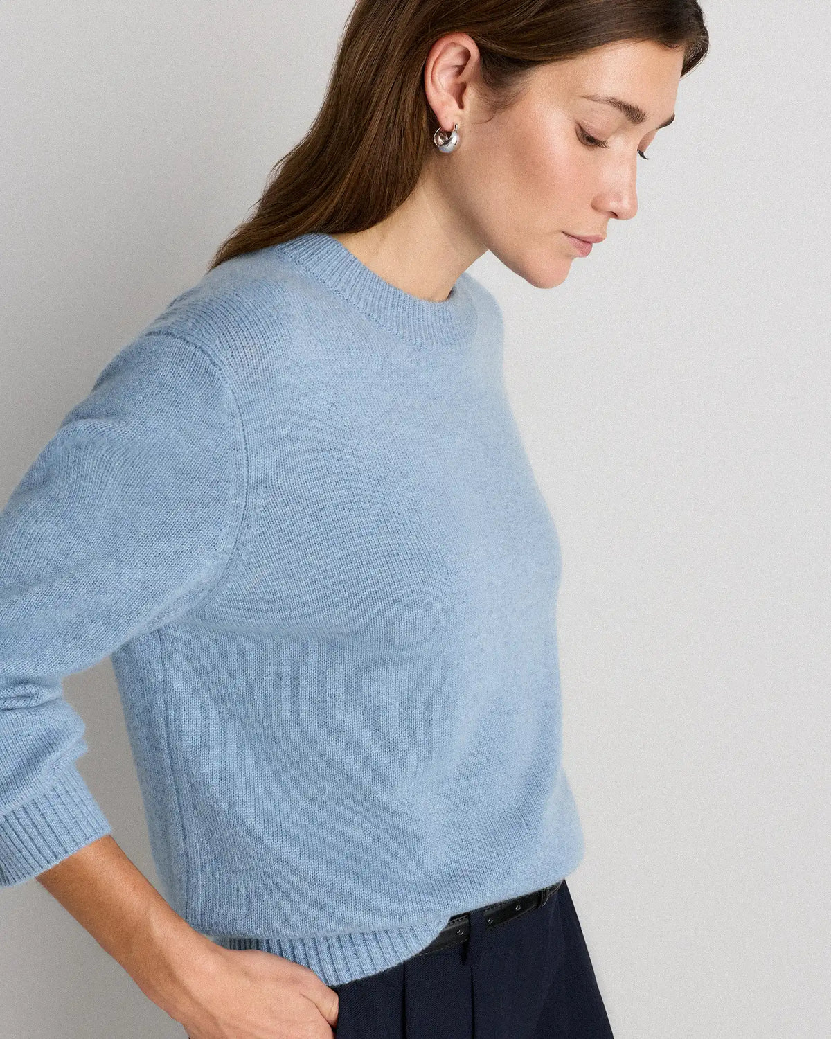 Mongolian Cashmere Oversized Crewneck Sweater