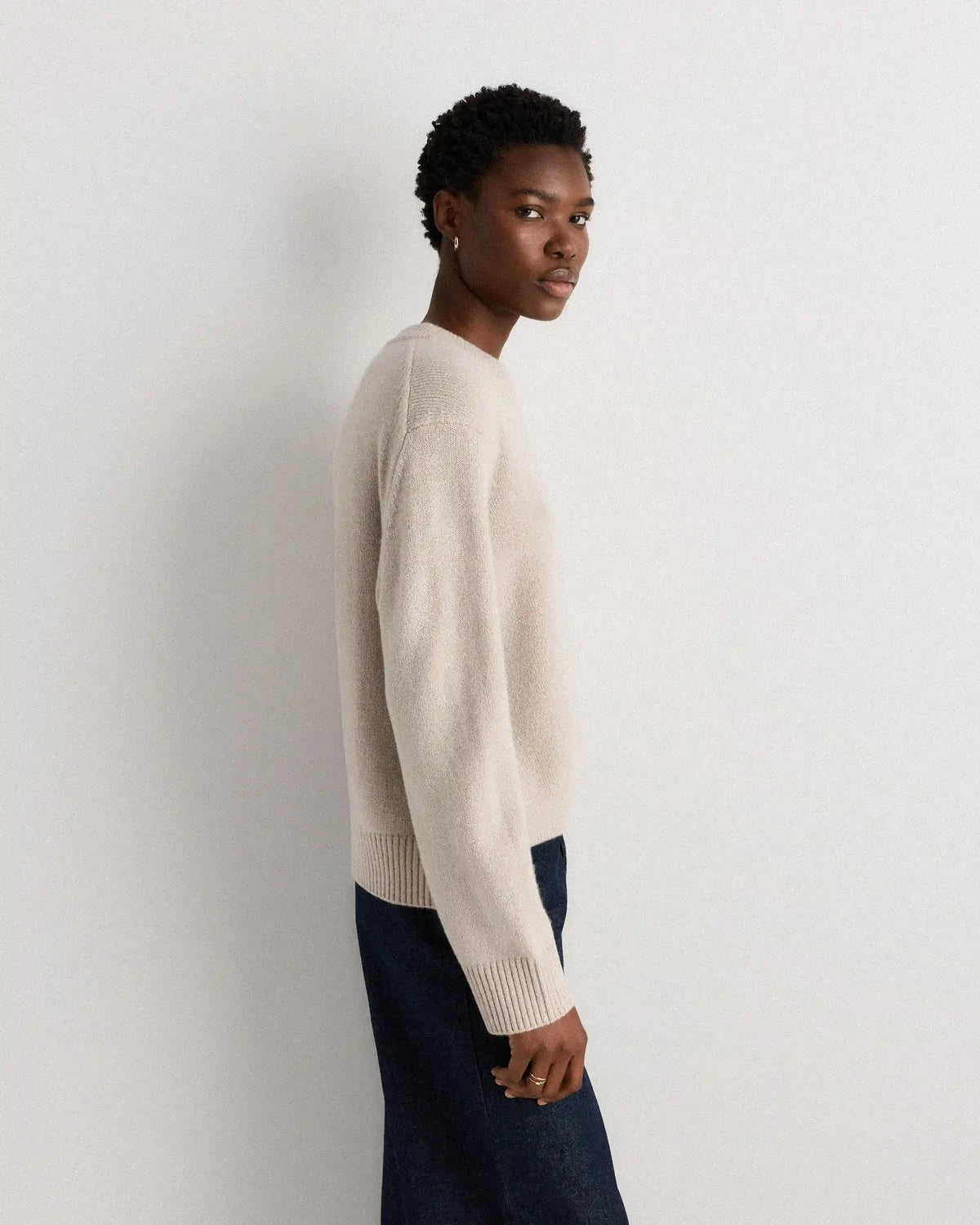 Mongolian Cashmere Oversized Crewneck Sweater