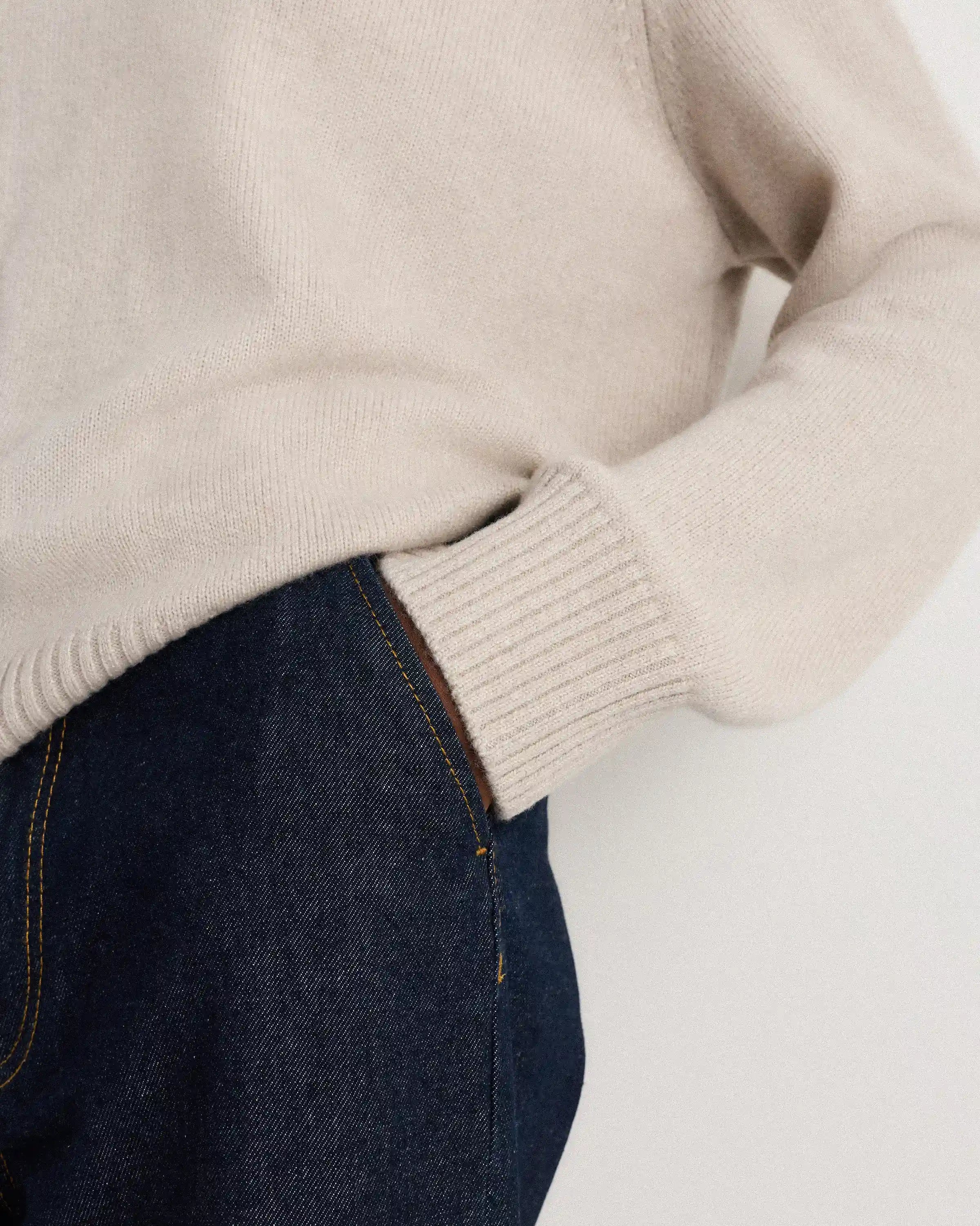 Mongolian Cashmere Oversized Crewneck Sweater