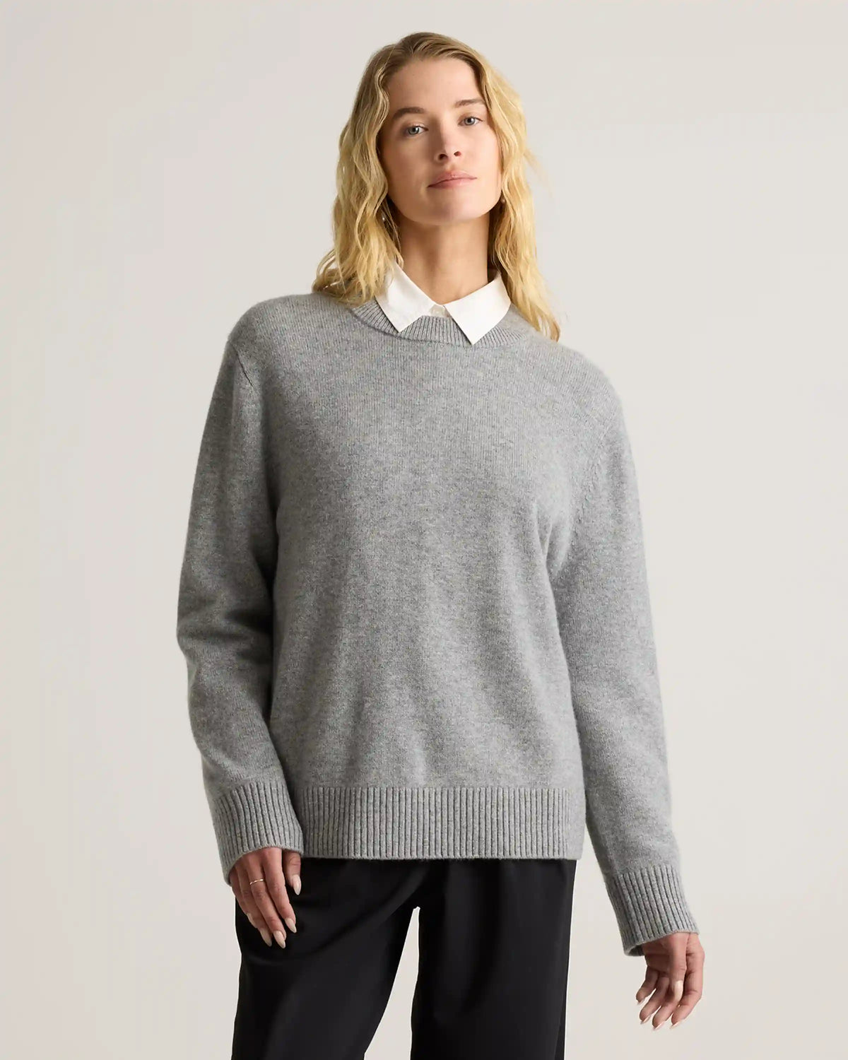Mongolian Cashmere Oversized Crewneck Sweater