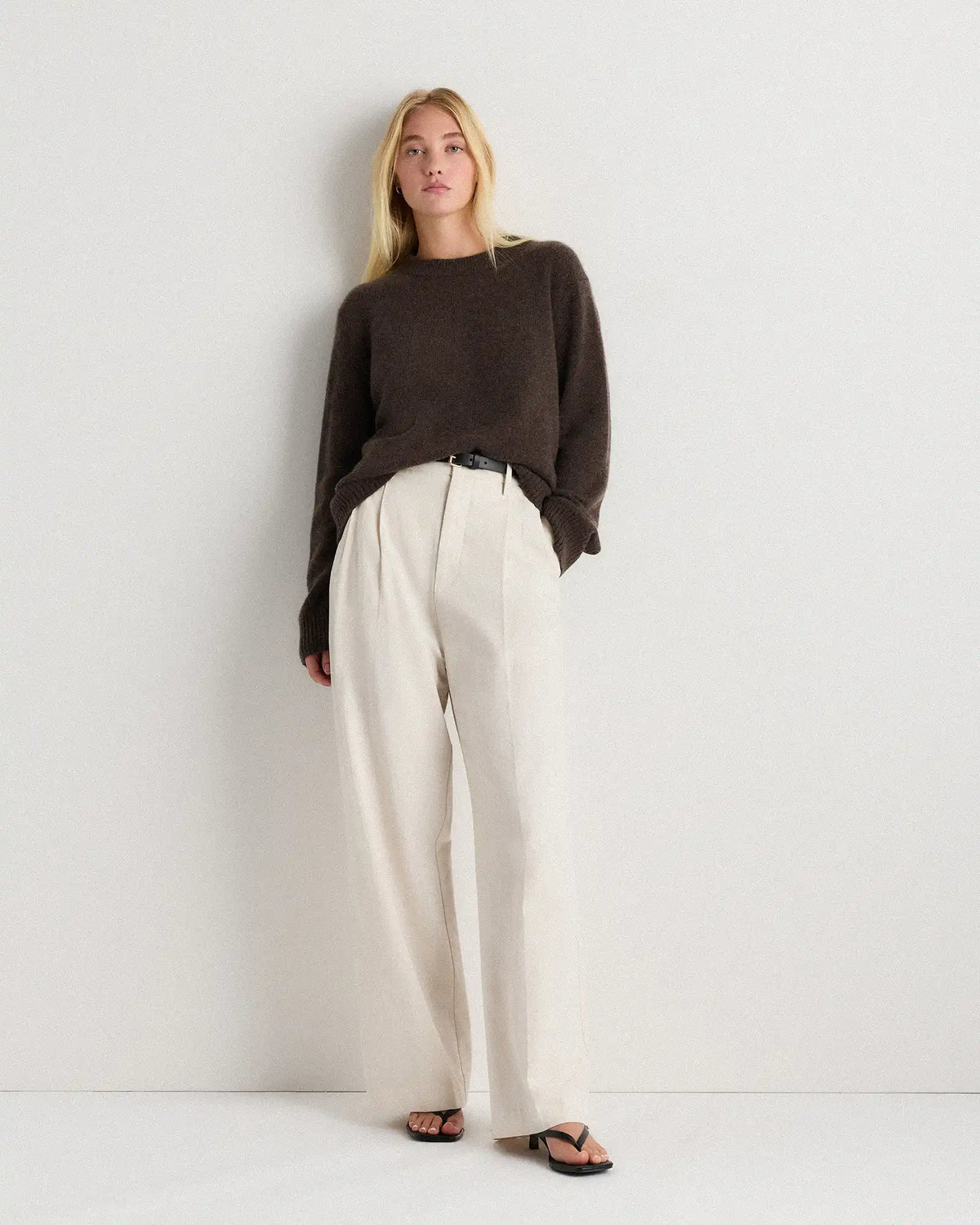 Mongolian Cashmere Oversized Crewneck Sweater