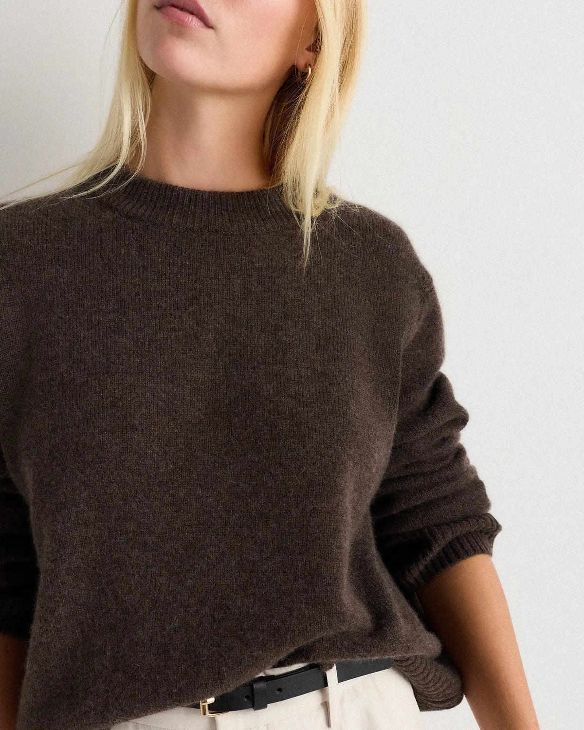 Mongolian Cashmere Oversized Crewneck Sweater