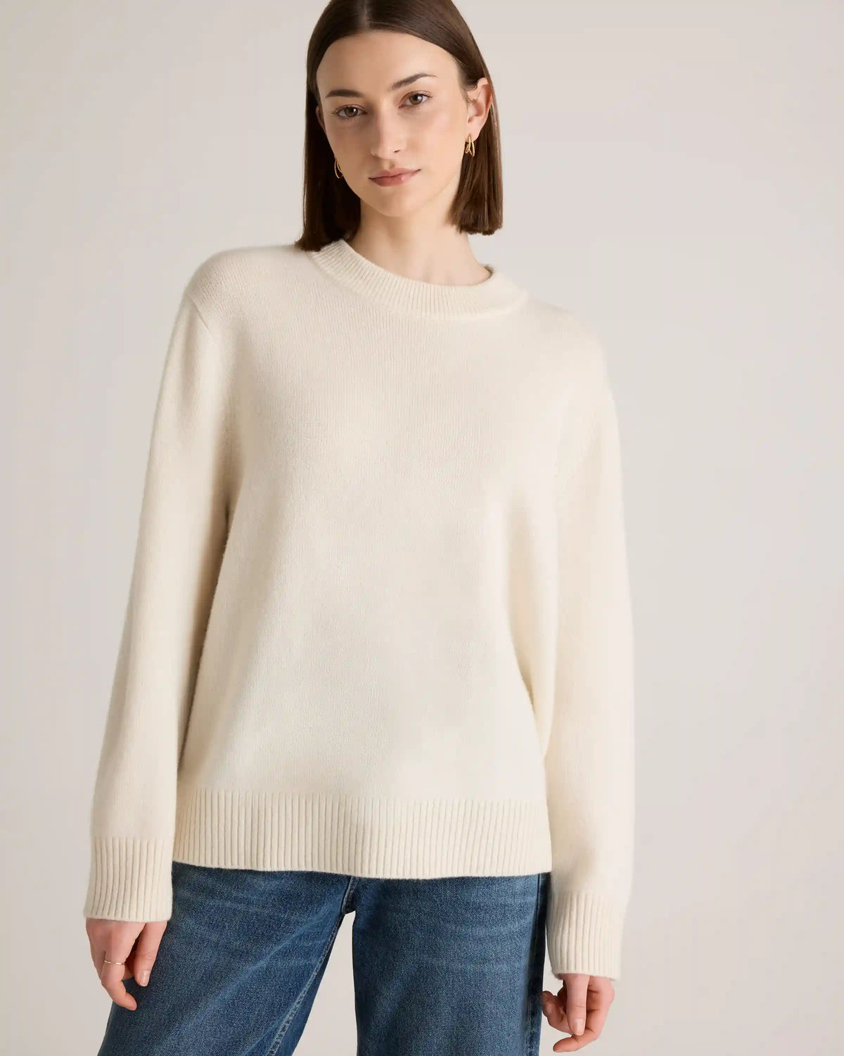 Mongolian Cashmere Oversized Crewneck Sweater