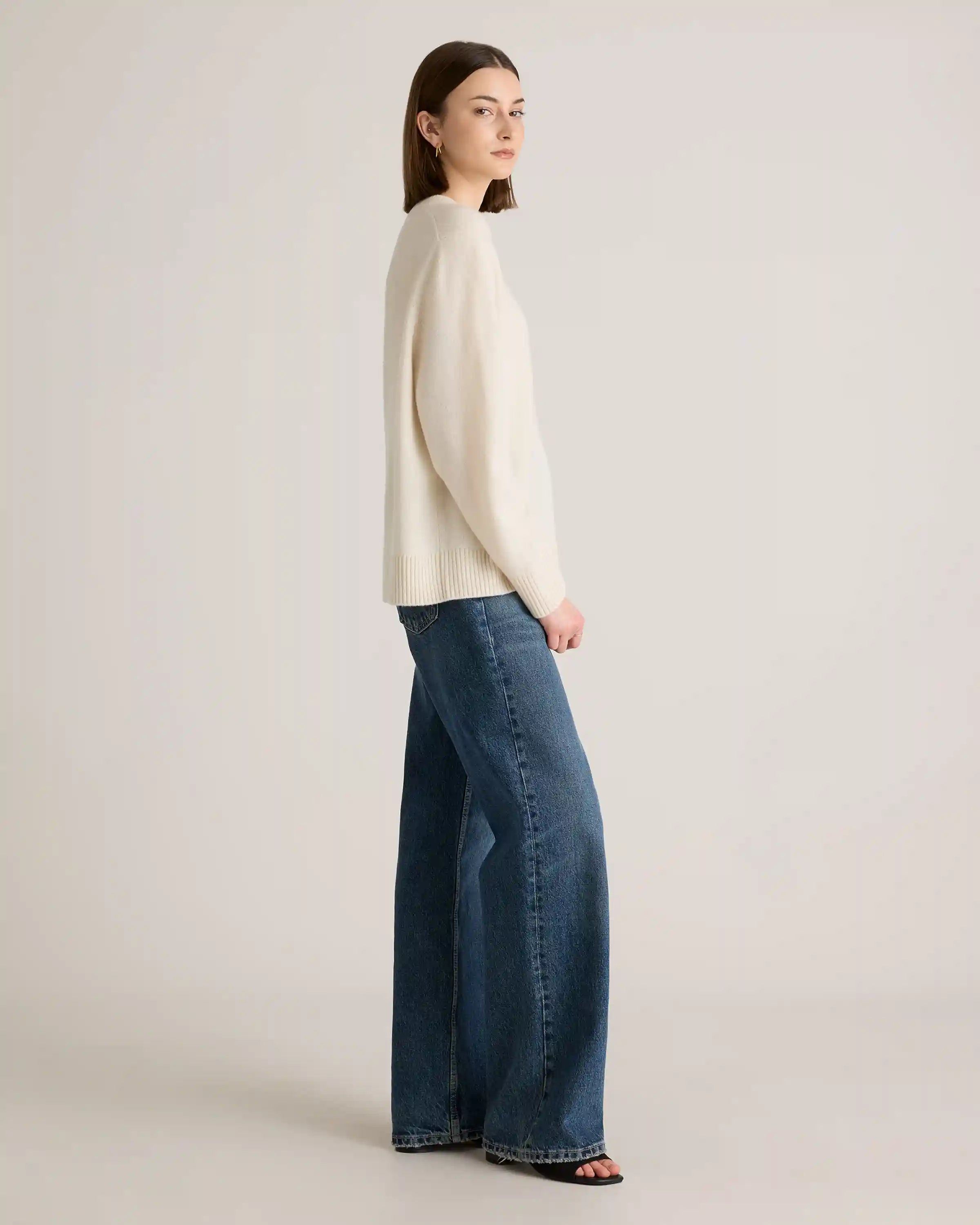 Mongolian Cashmere Oversized Crewneck Sweater
