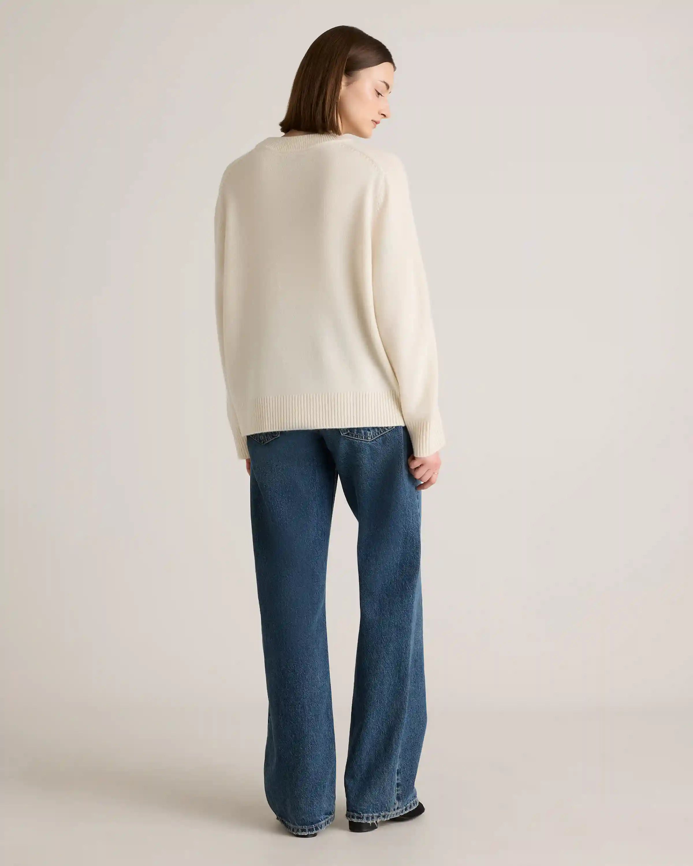 Mongolian Cashmere Oversized Crewneck Sweater