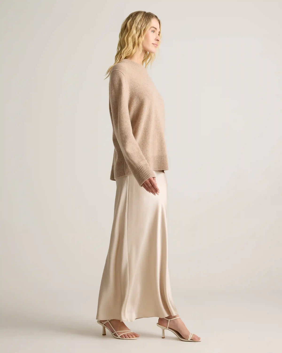 Mongolian Cashmere Oversized Crewneck Sweater