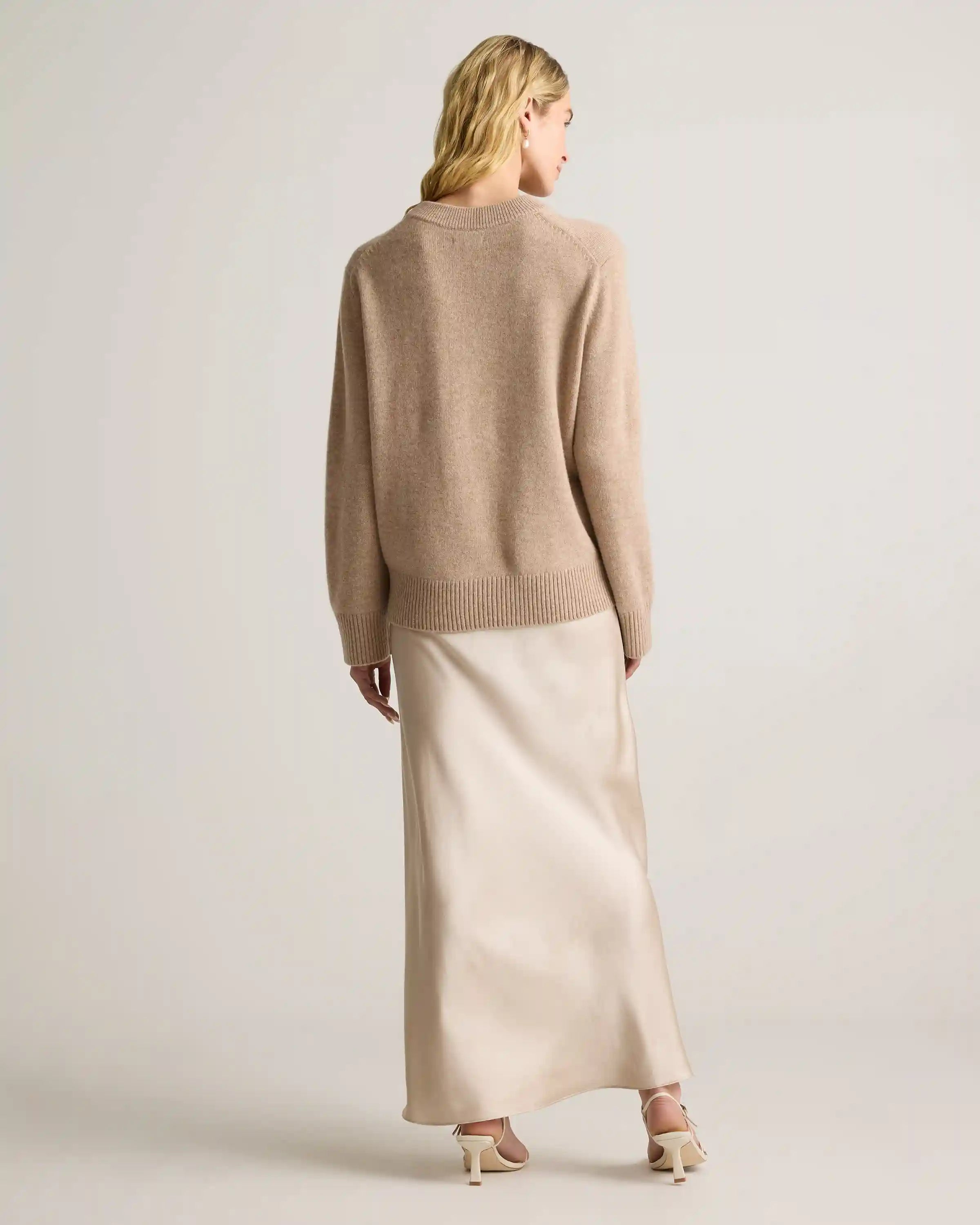 Mongolian Cashmere Oversized Crewneck Sweater