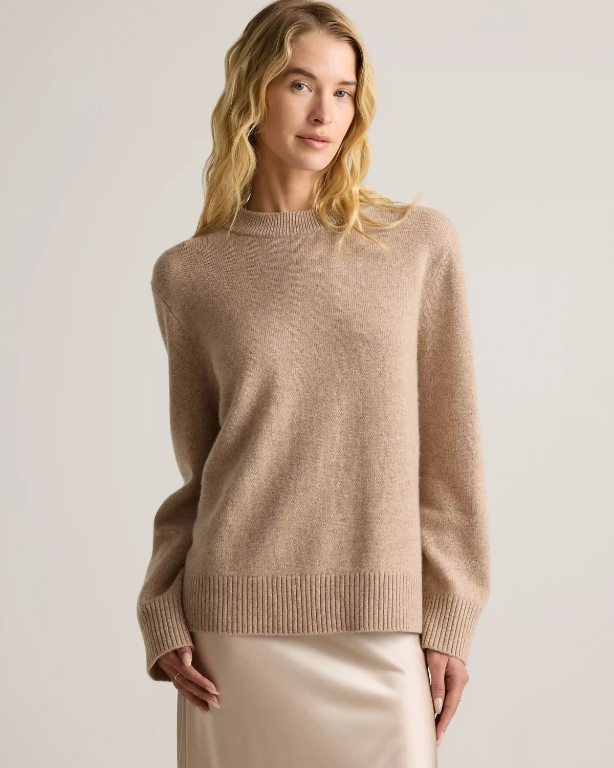 Mongolian Cashmere Oversized Crewneck Sweater
