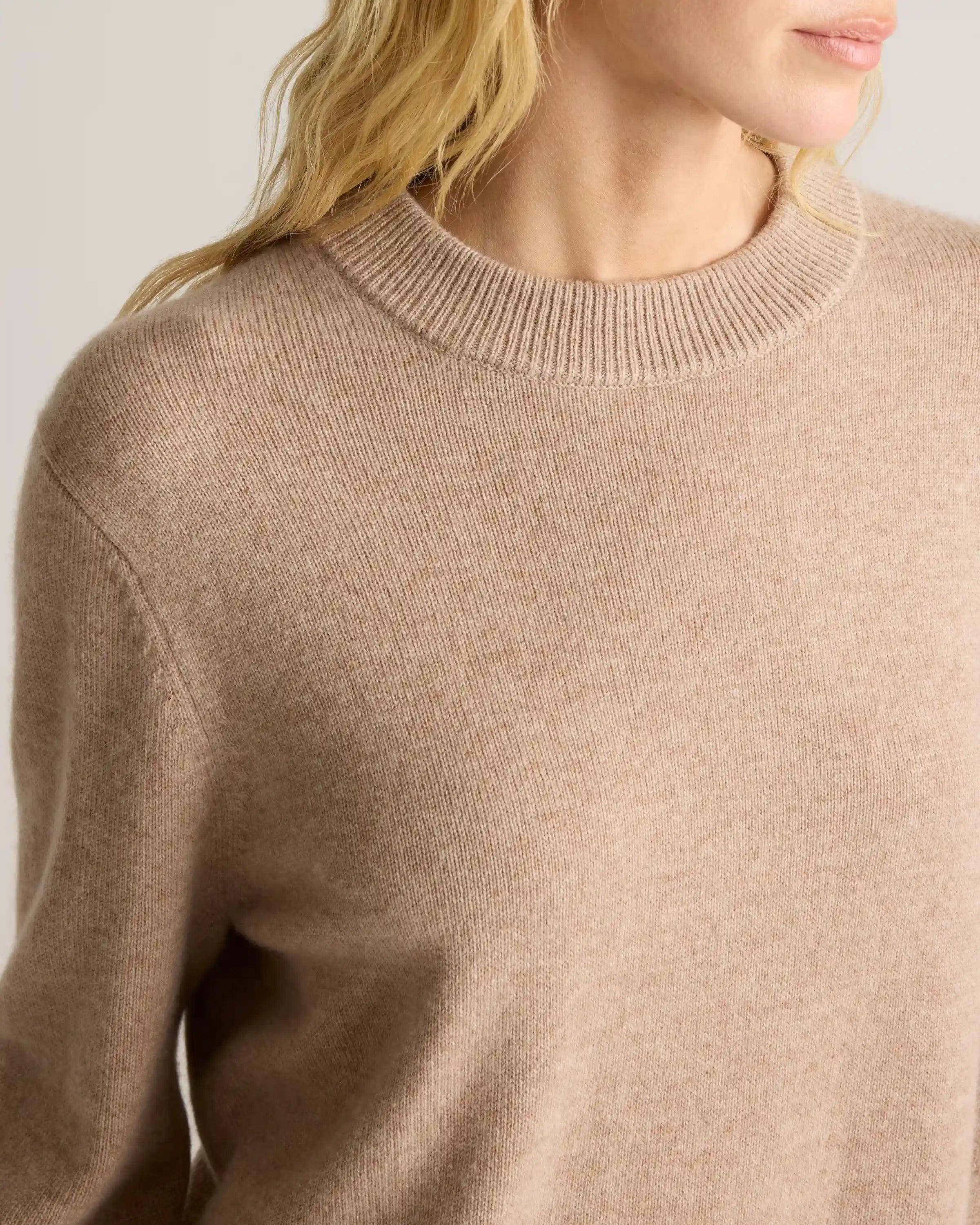 Mongolian Cashmere Oversized Crewneck Sweater