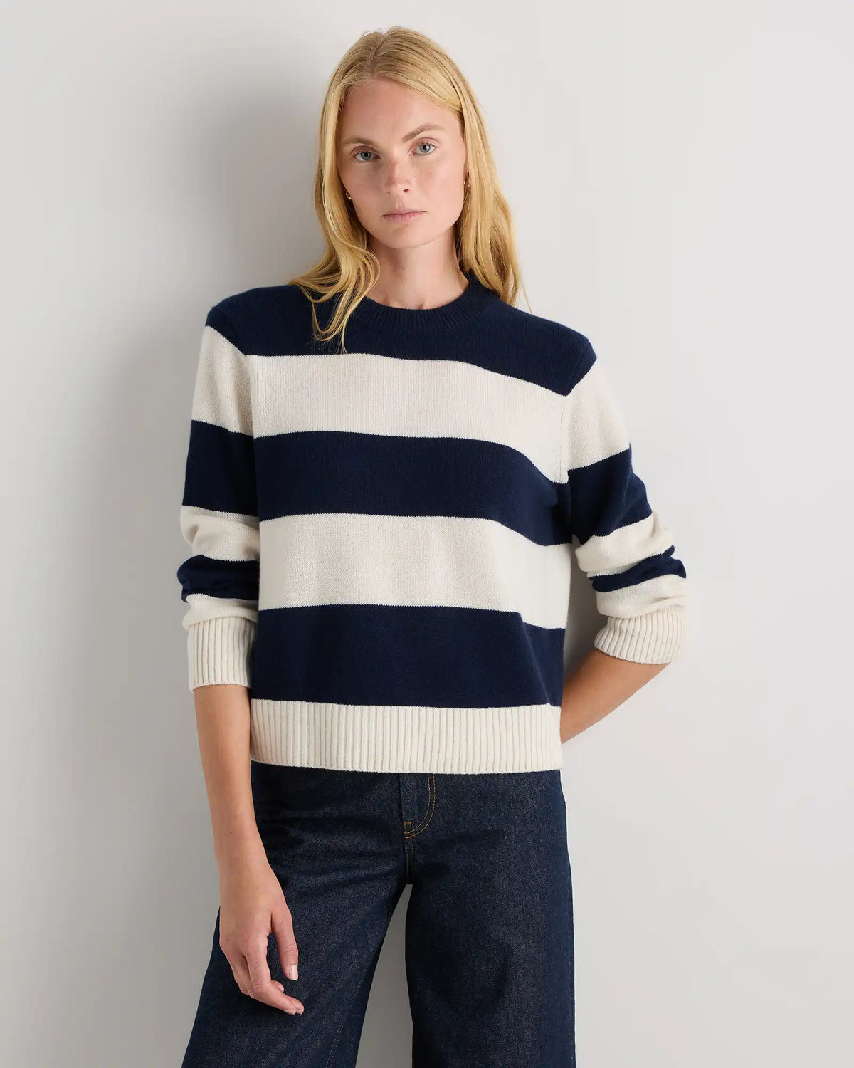 Mongolian Cashmere Oversized Crewneck Sweater