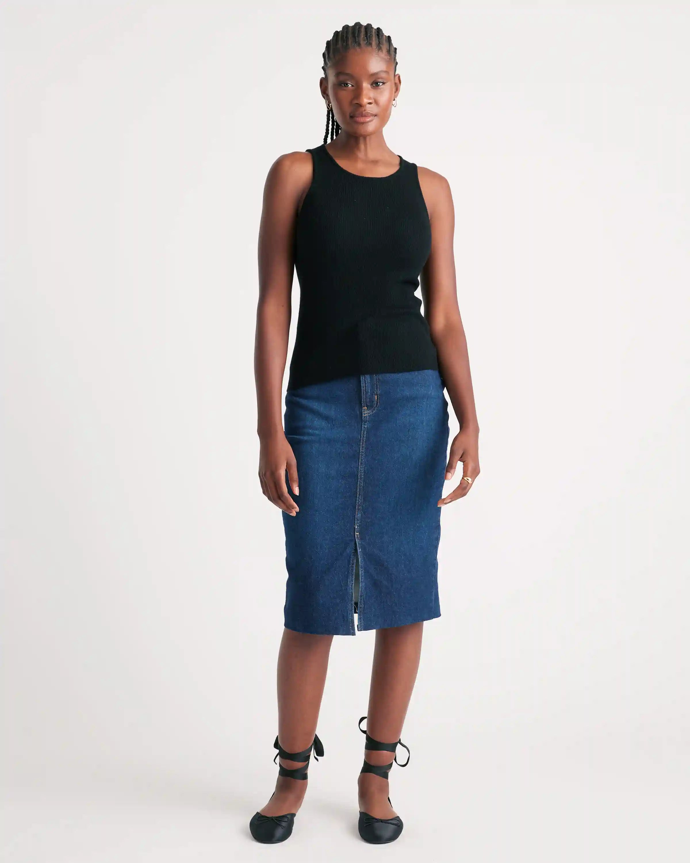 Featherweight Cashmere Ribbed Tank