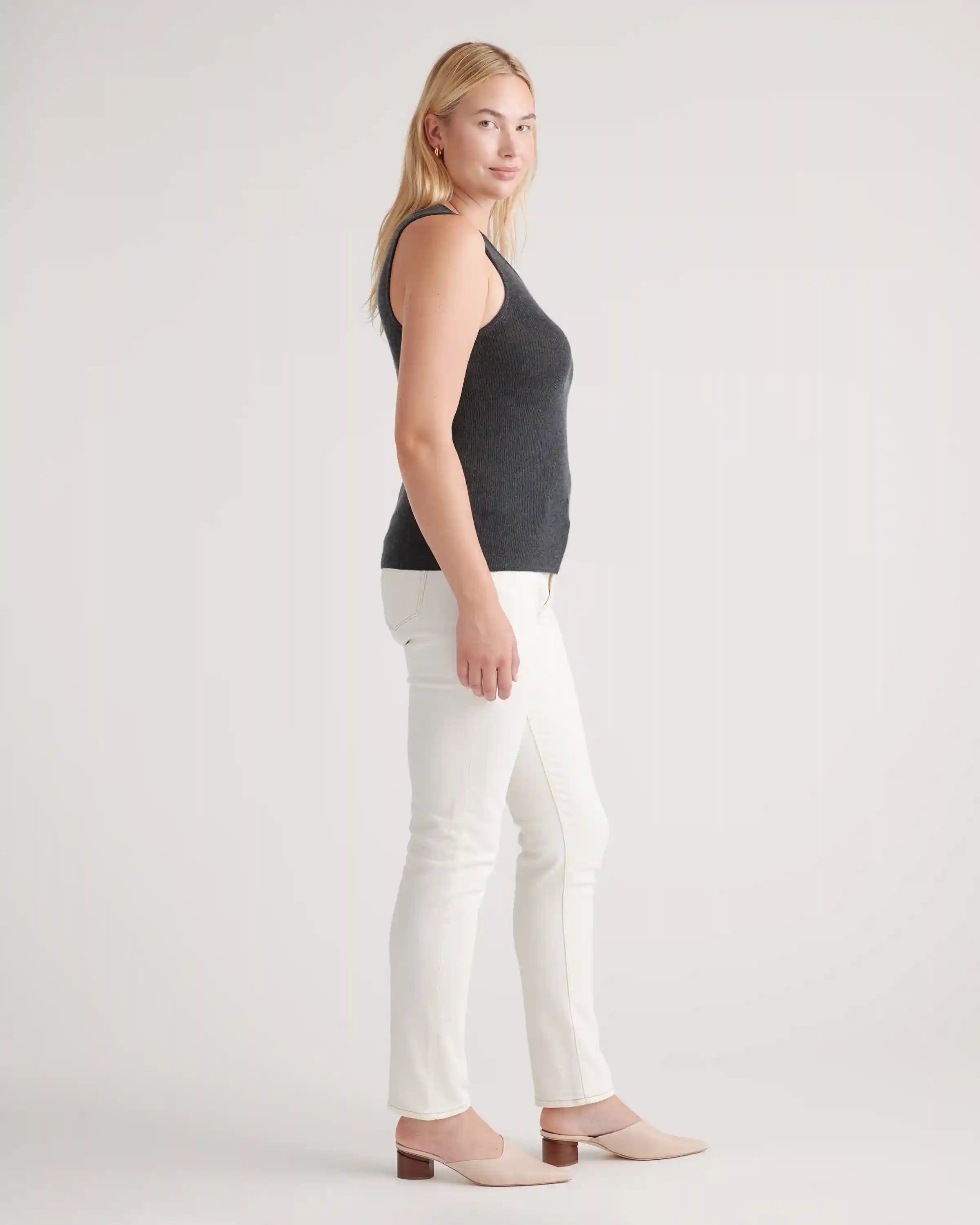 Featherweight Cashmere Ribbed Tank