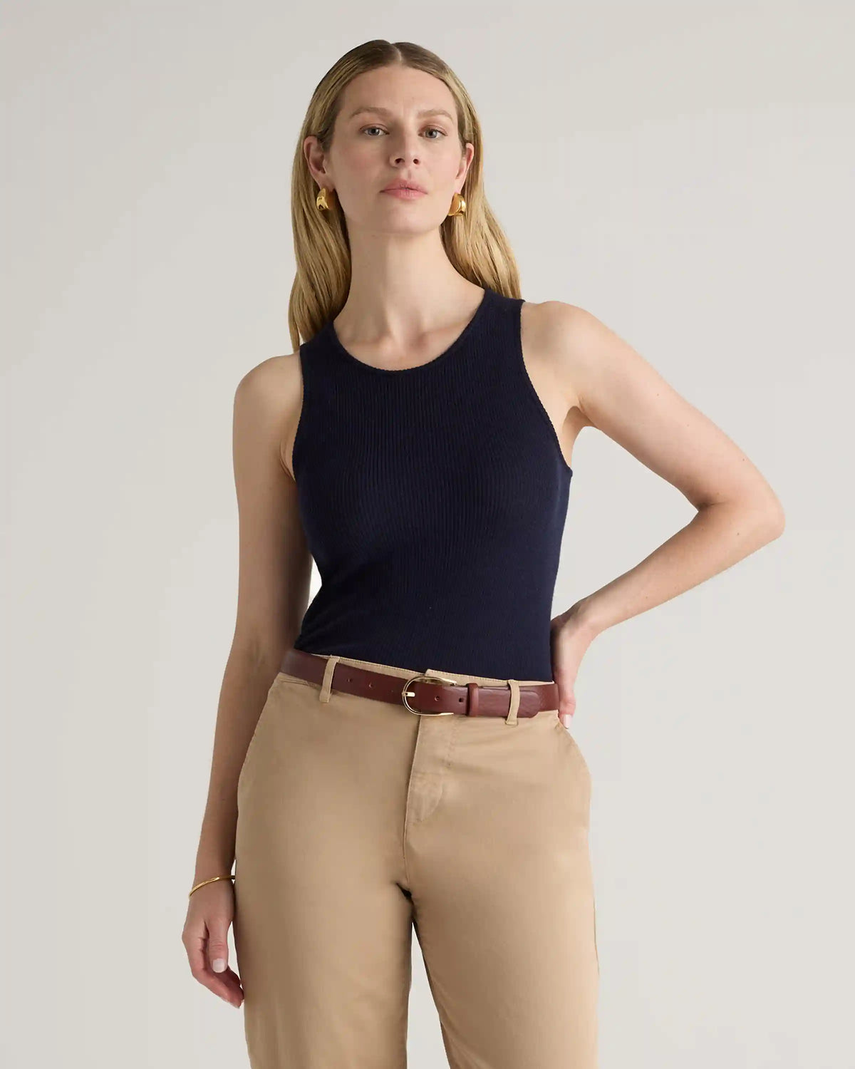 Featherweight Cashmere Ribbed Tank