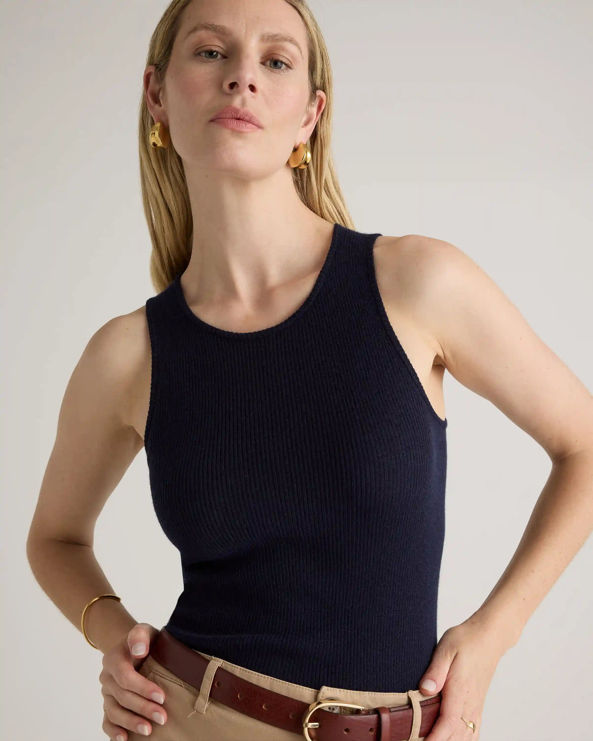 Featherweight Cashmere Ribbed Tank