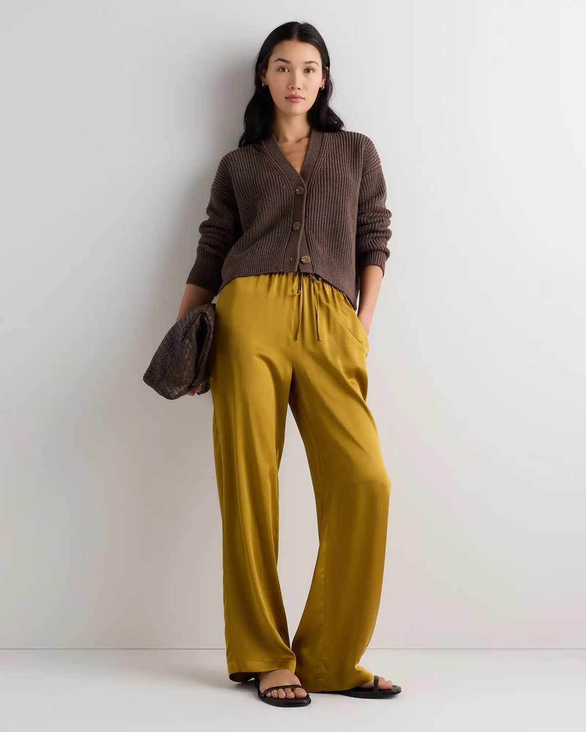100% Organic Cotton Fisherman Boxy Cropped Cardigan