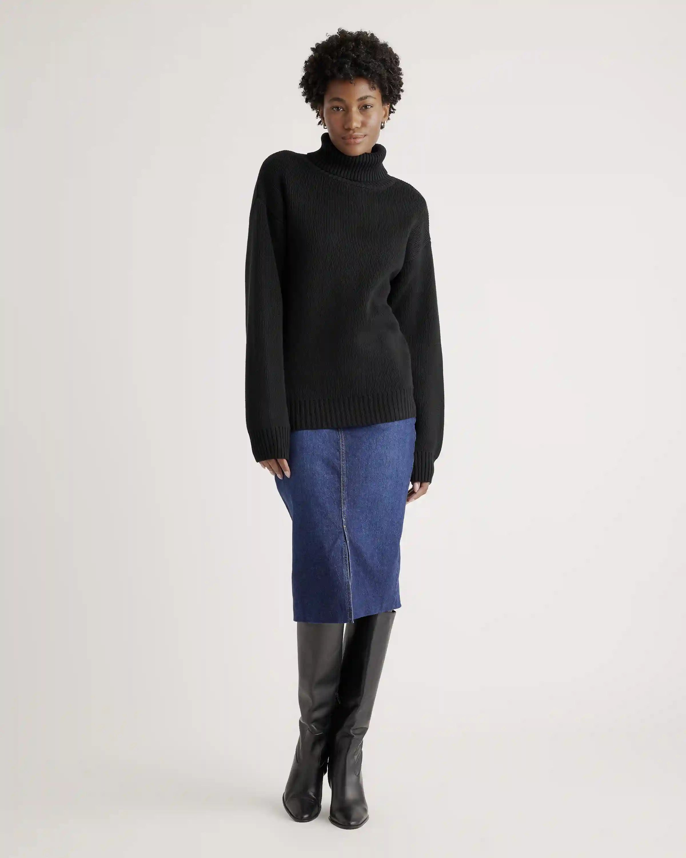 100% Organic Cotton Turtleneck Sweater
