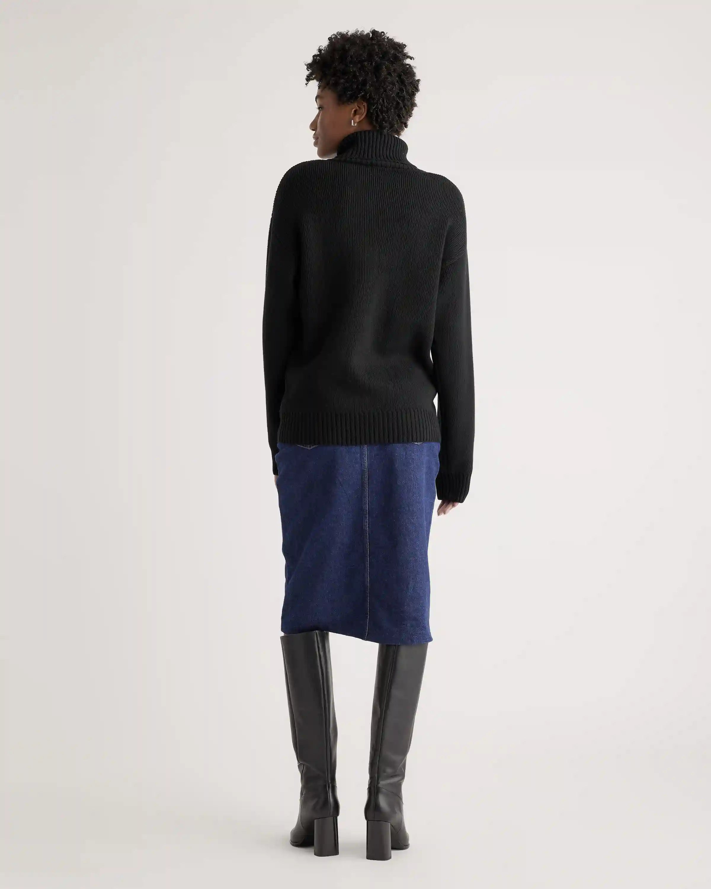 100% Organic Cotton Turtleneck Sweater