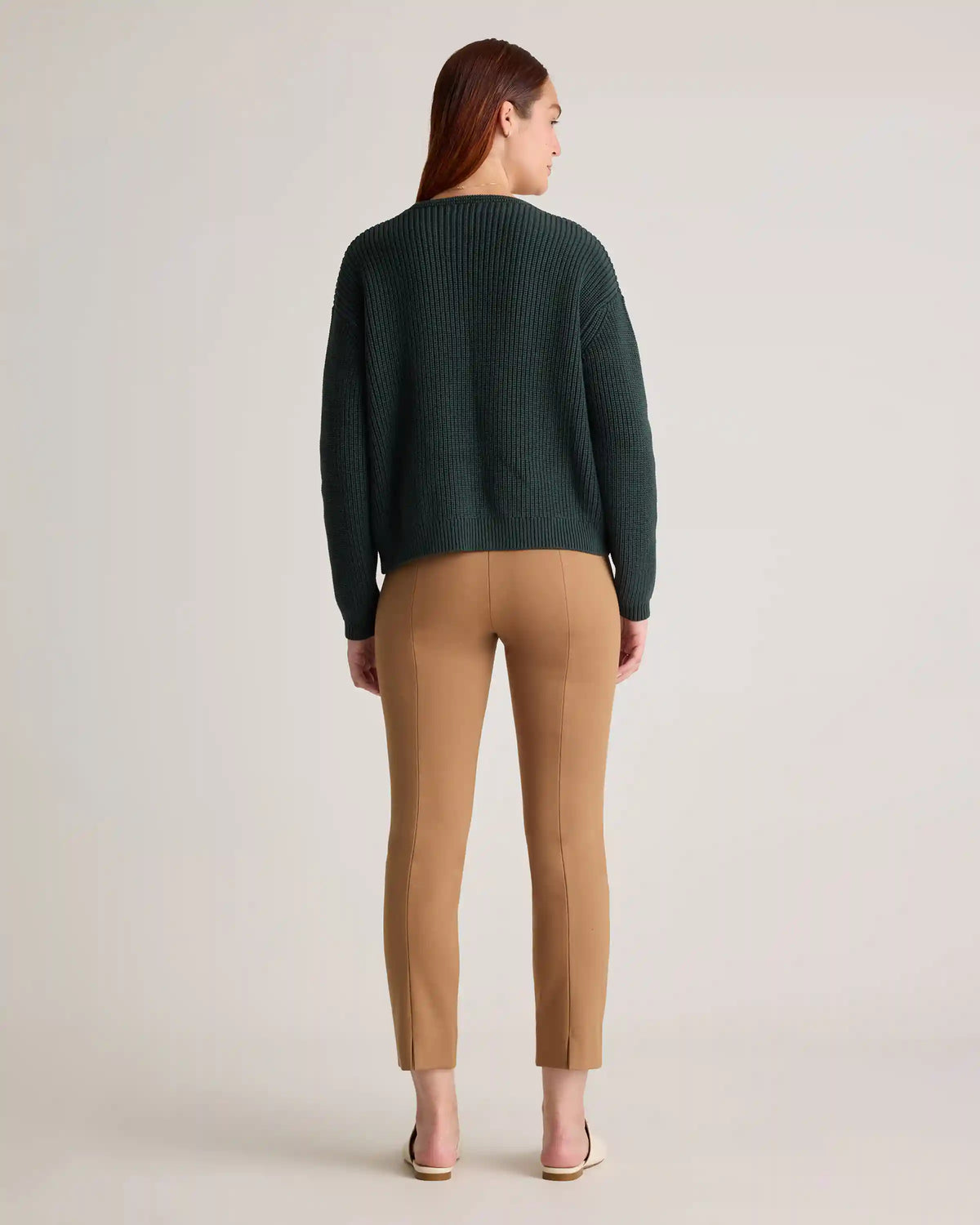 100% Organic Cotton Fisherman V-Neck Sweater
