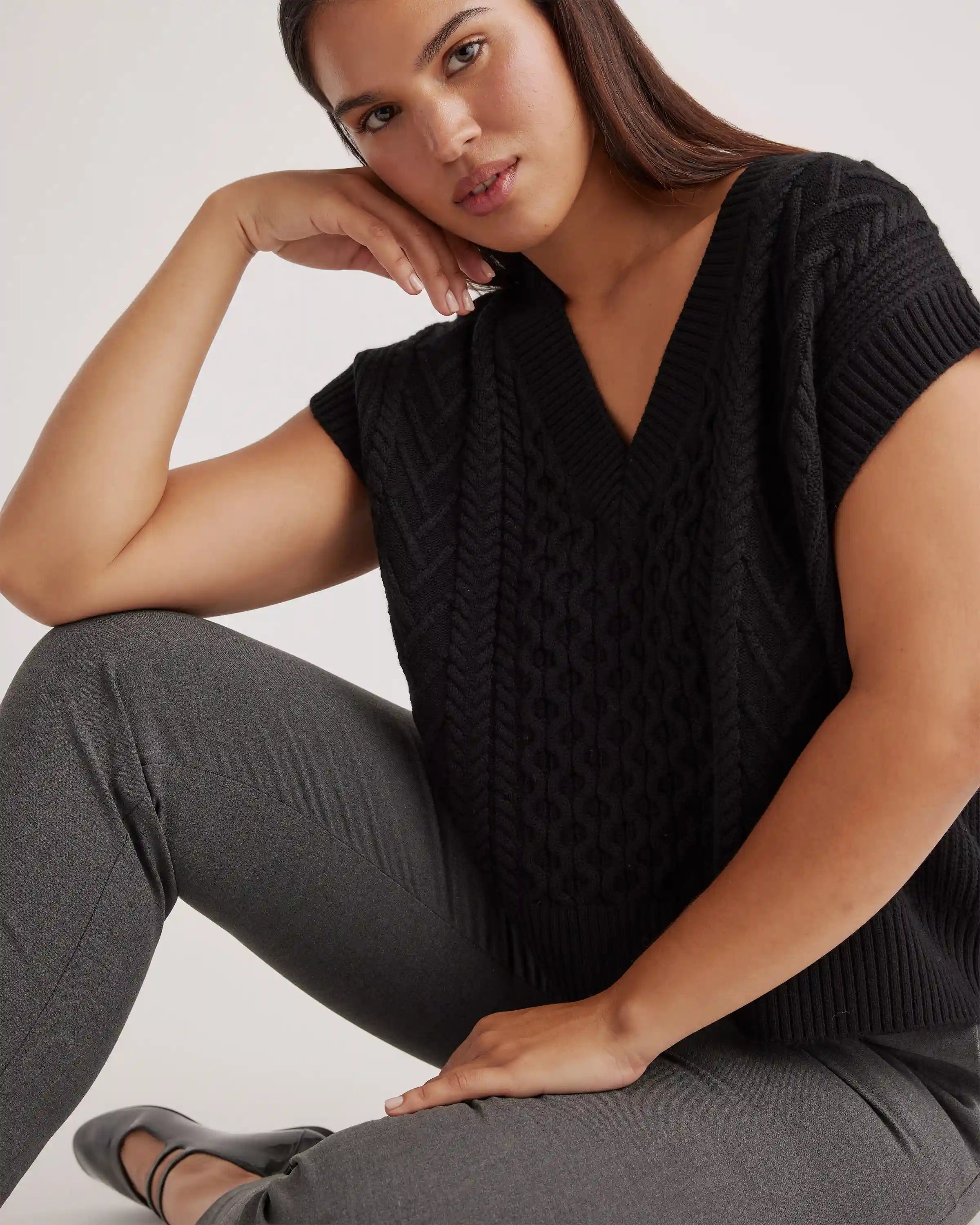 Australian Merino Wool Cable Sweater Vest