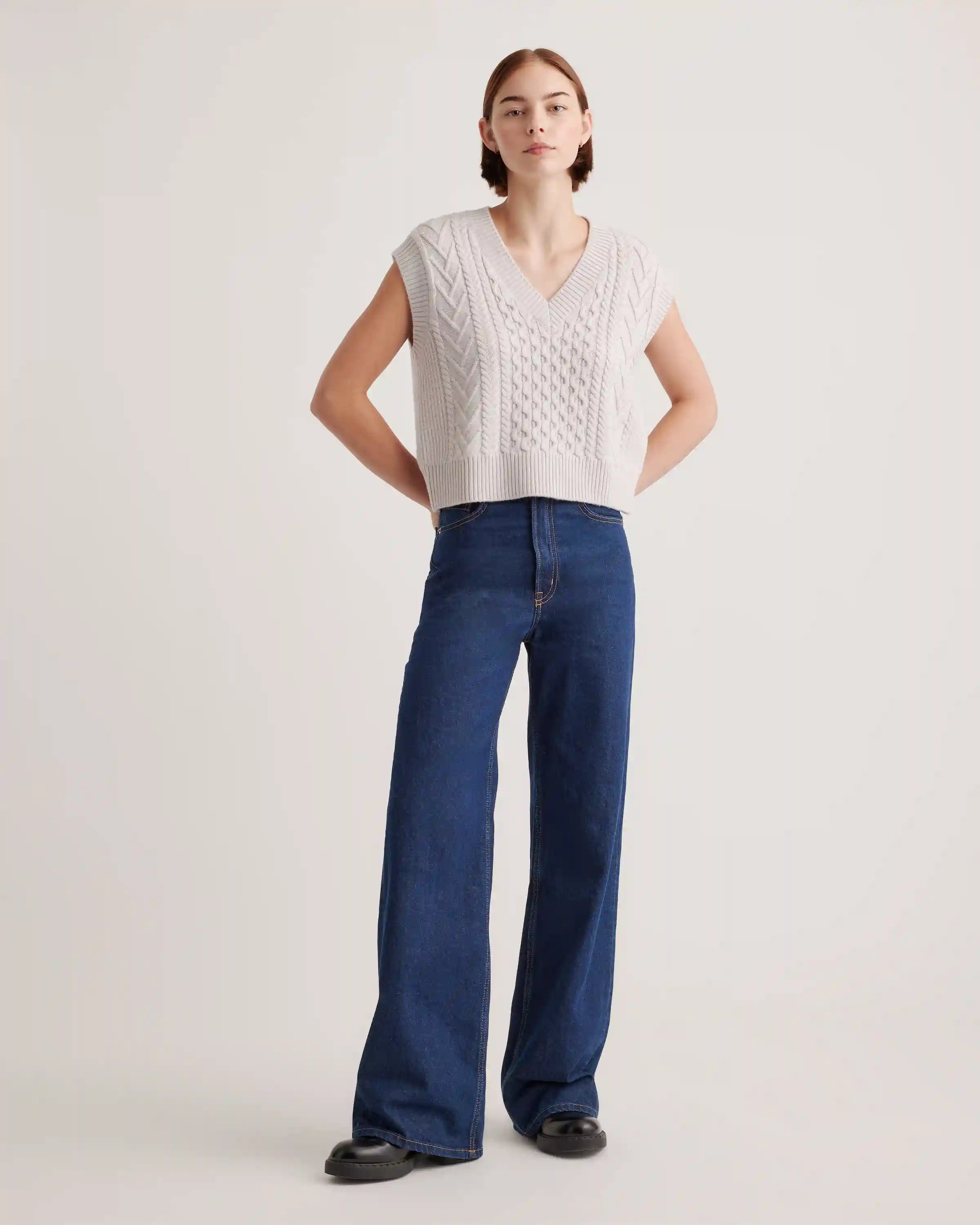 Australian Merino Wool Cable Sweater Vest