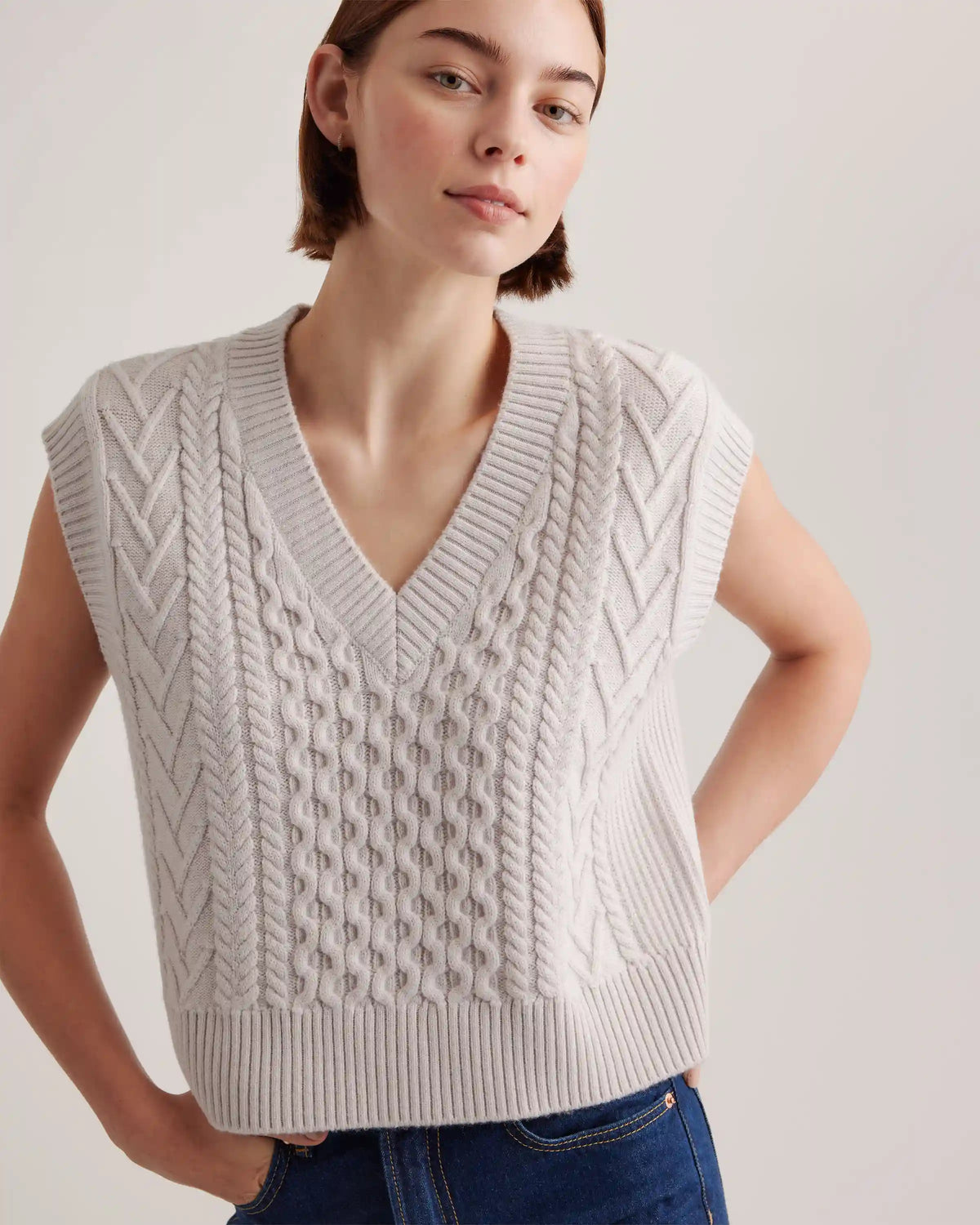 Australian Merino Wool Cable Sweater Vest