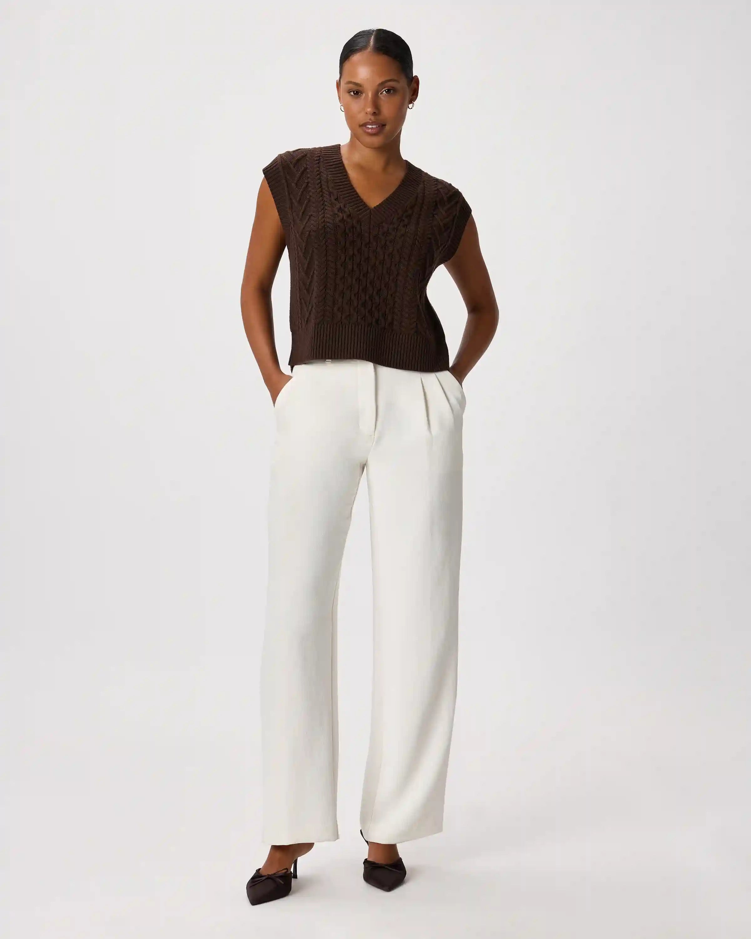 Australian Merino Wool Cable Sweater Vest