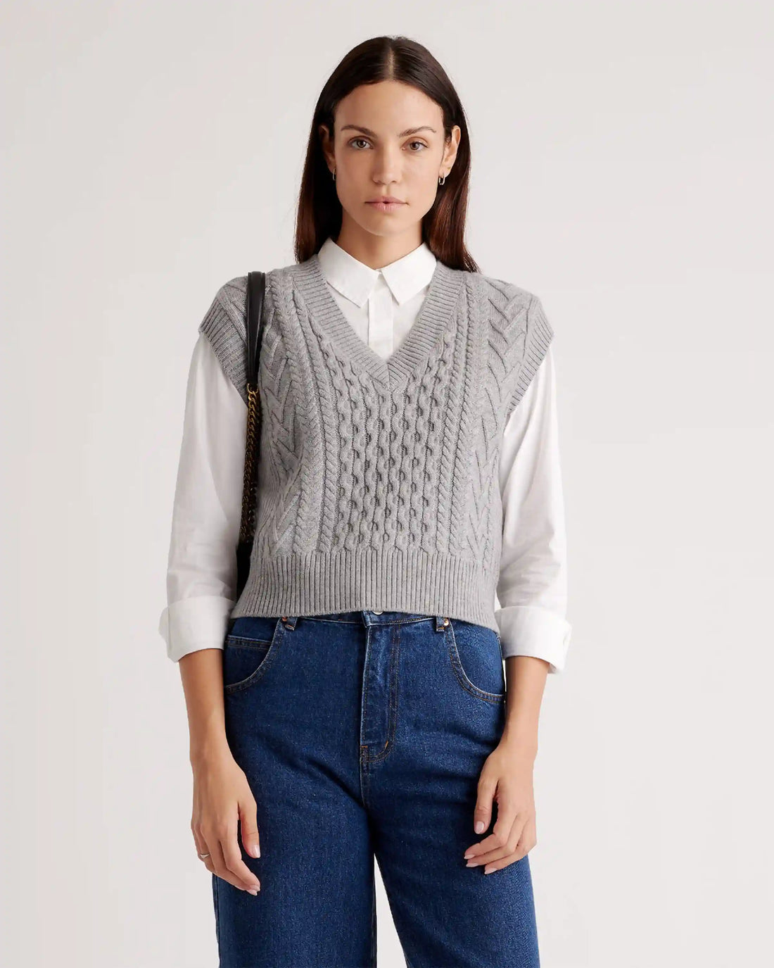Australian Merino Wool Cable Sweater Vest