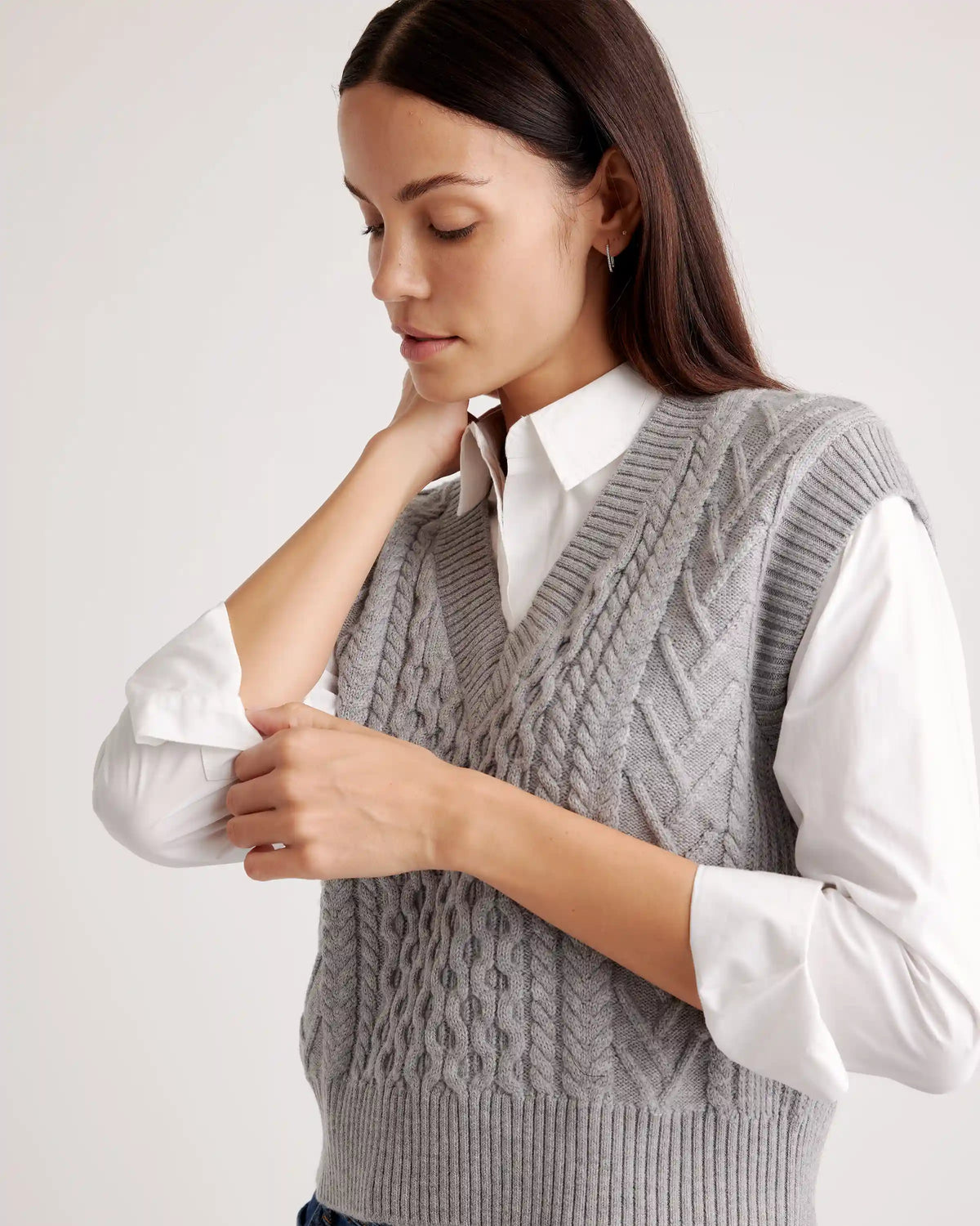Australian Merino Wool Cable Sweater Vest