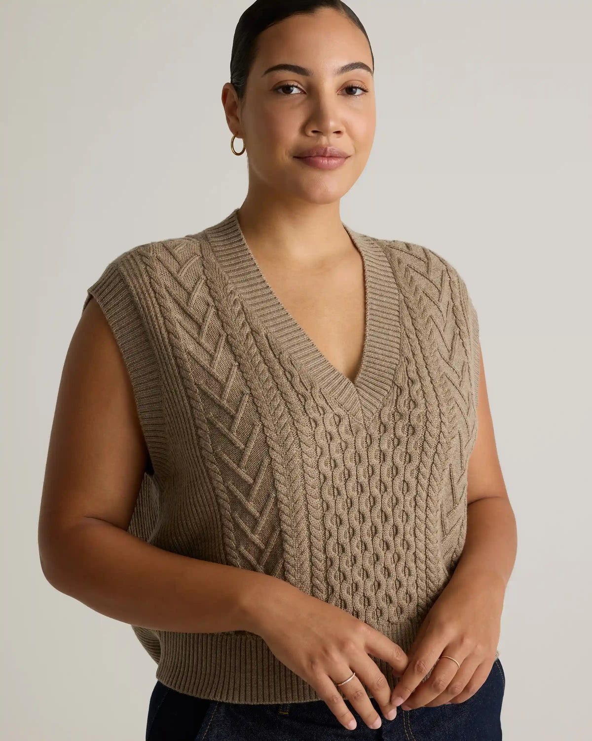 Australian Merino Wool Cable Sweater Vest